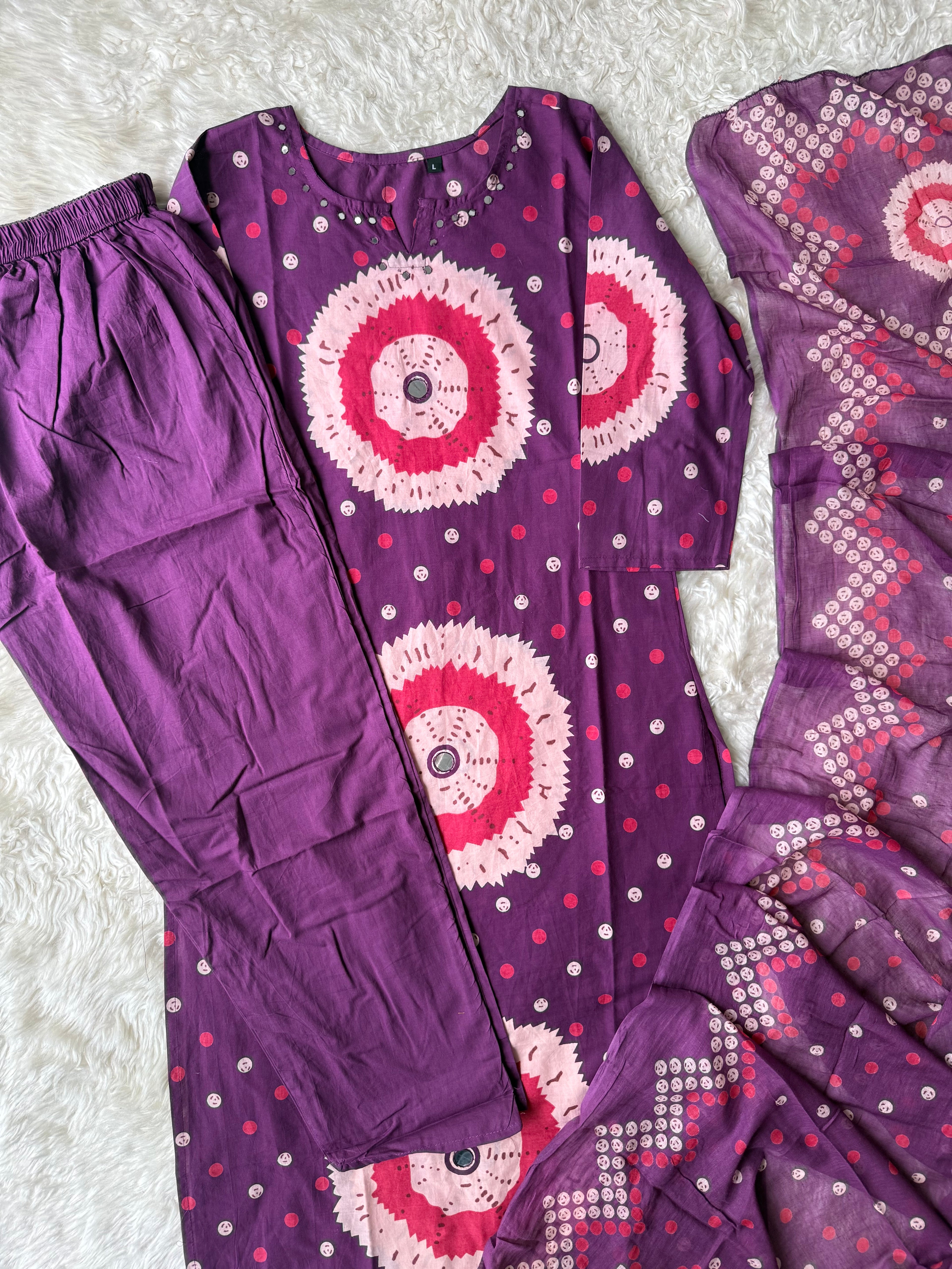 Budget Friendly Kurti Pant Dupatta Set