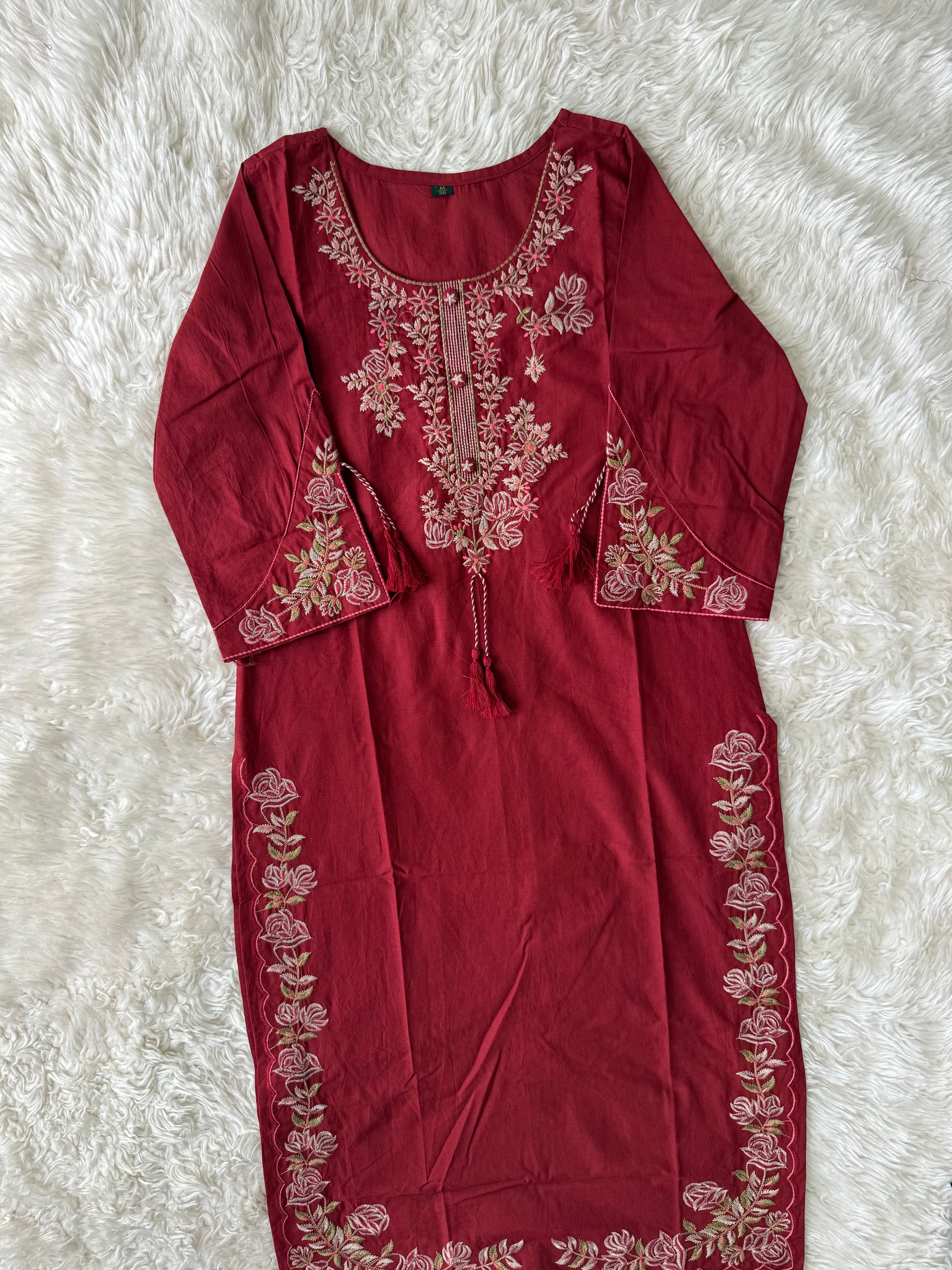 Premium Cotton Kurti Pant Dupatta Set