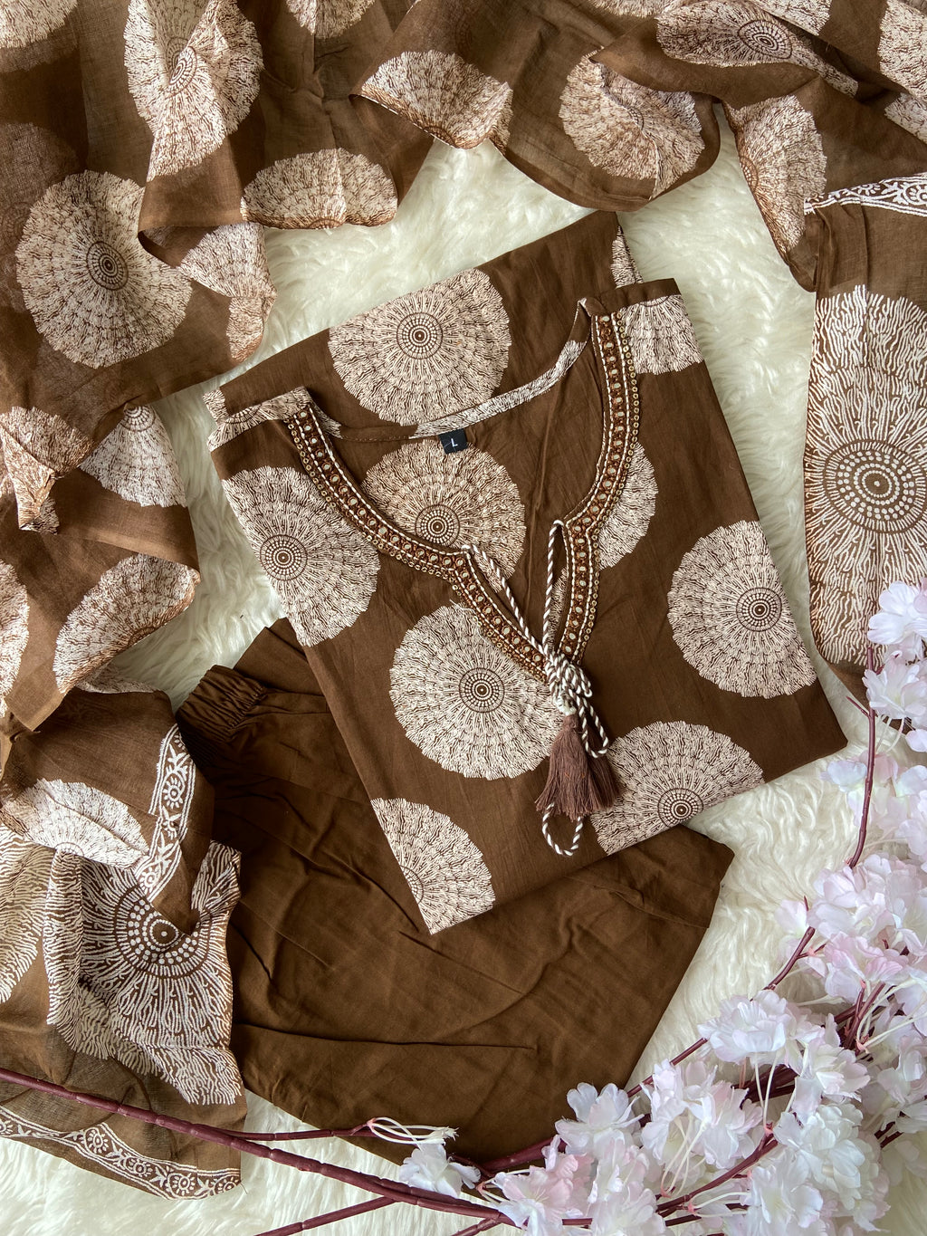 Budget Friendly Kurti Pant Dupatta Set