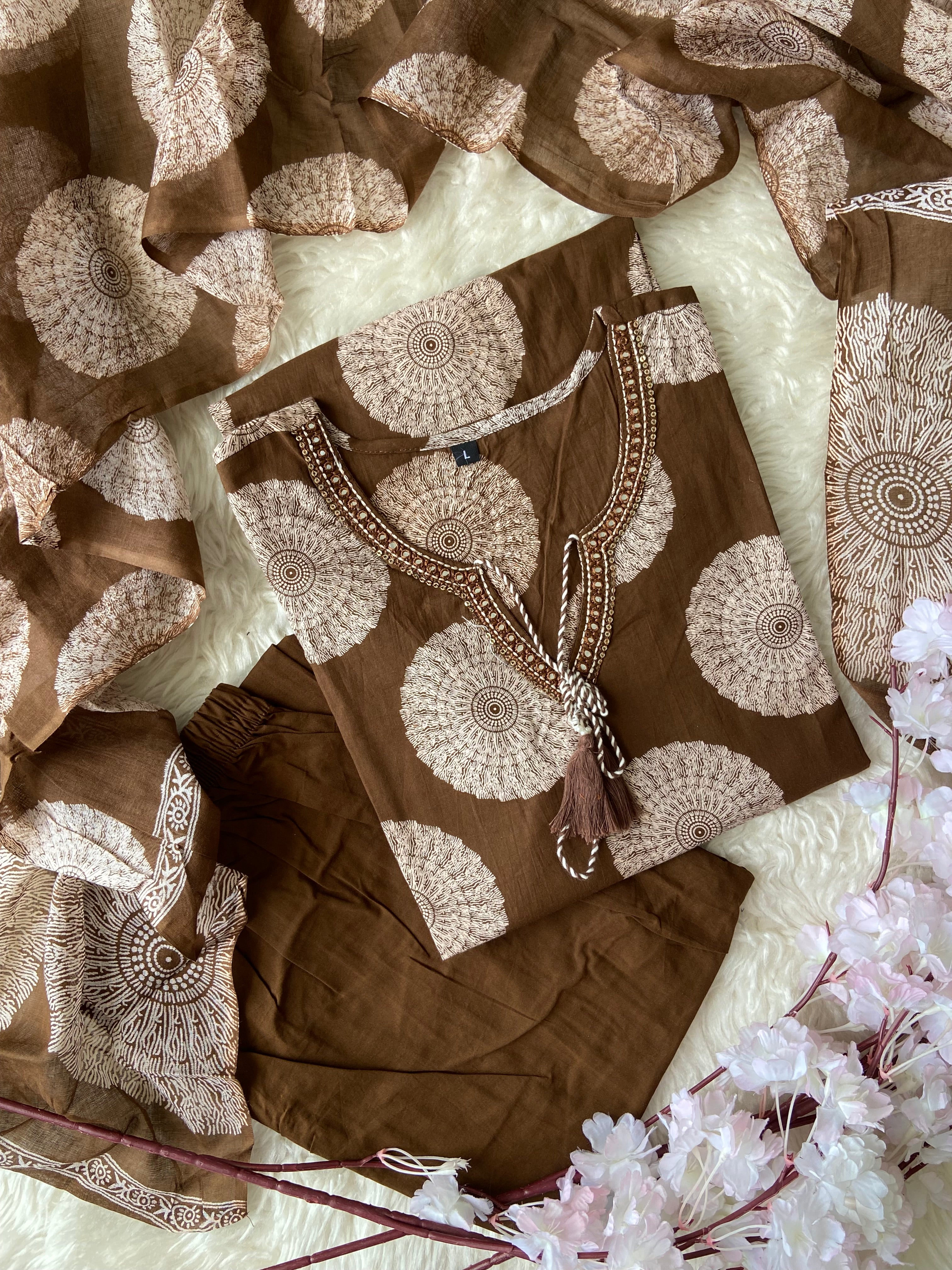 Budget Friendly Kurti Pant Dupatta Set