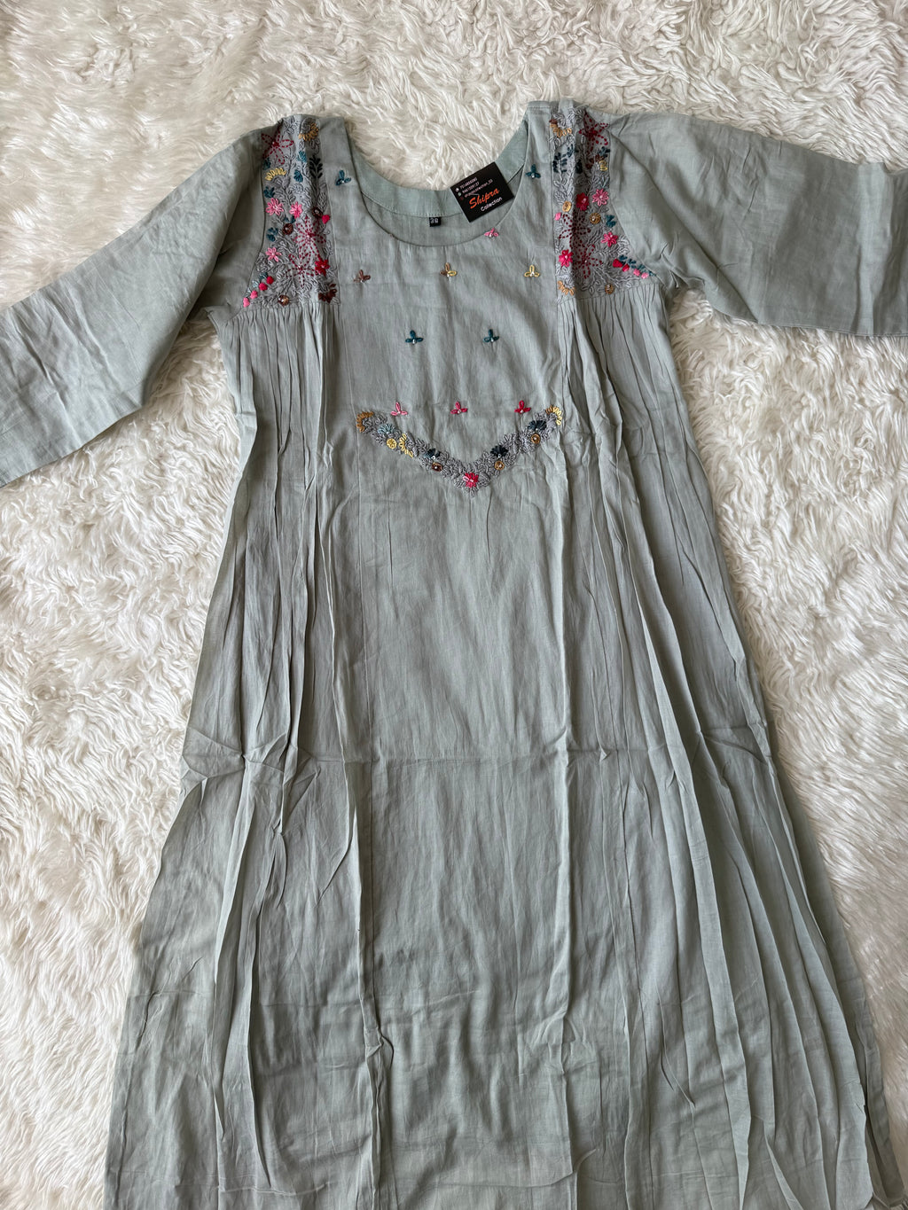 Mul Chanderi Kurti Pant Dupatta Set