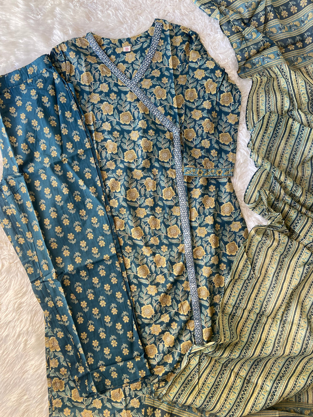 Premium Cotton Kurti Pant Dupatta Set