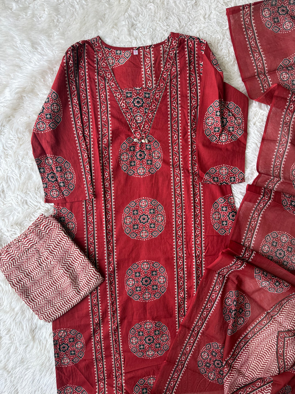 Premium Cotton Kurti Pant Dupatta Set