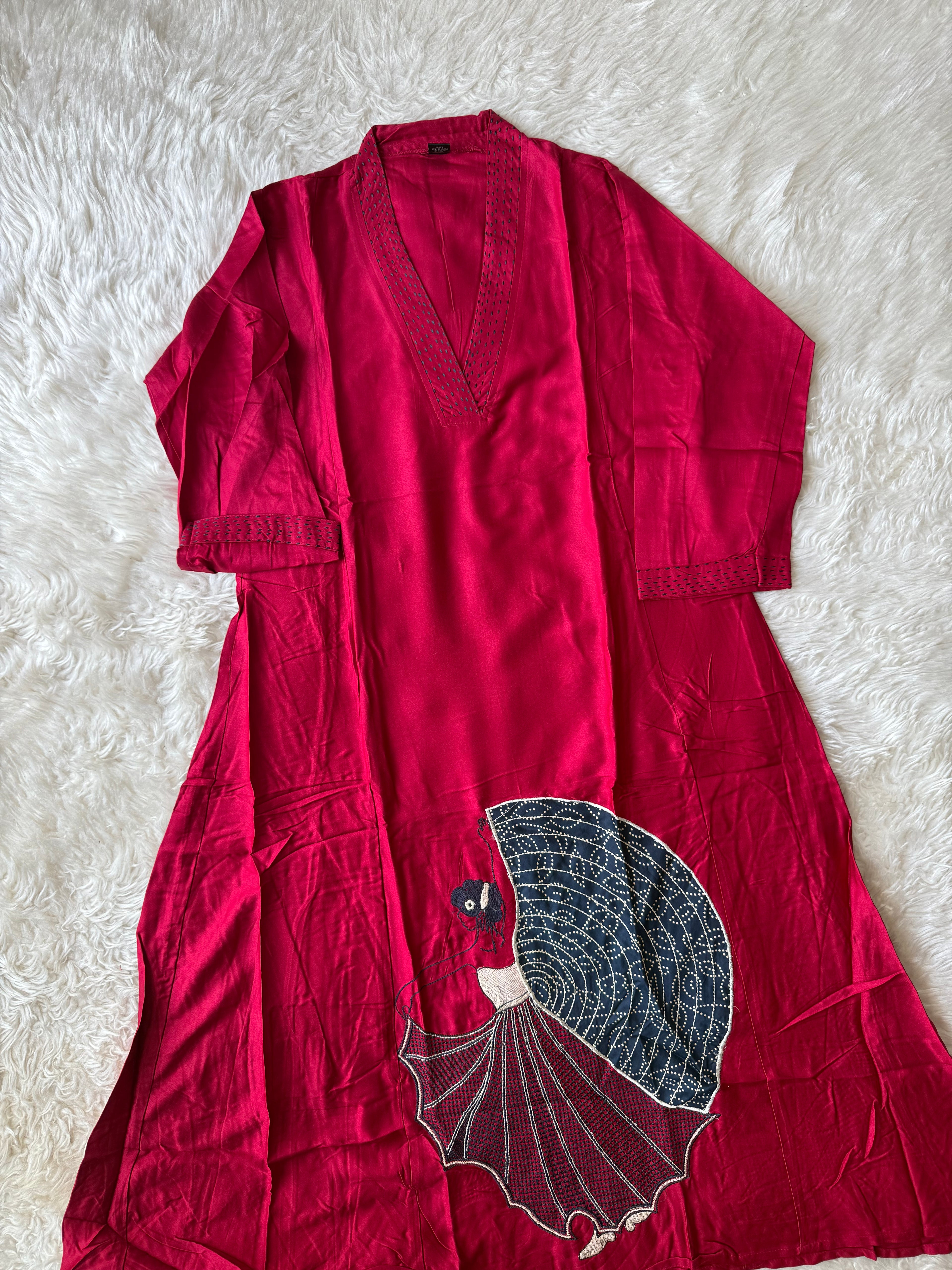 “Plus Size” Gazi Silk Kurti Plazo Set