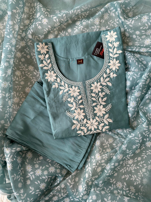 Stock Clearance 🚨 Roman Silk Kurti Pant Dupatta Set