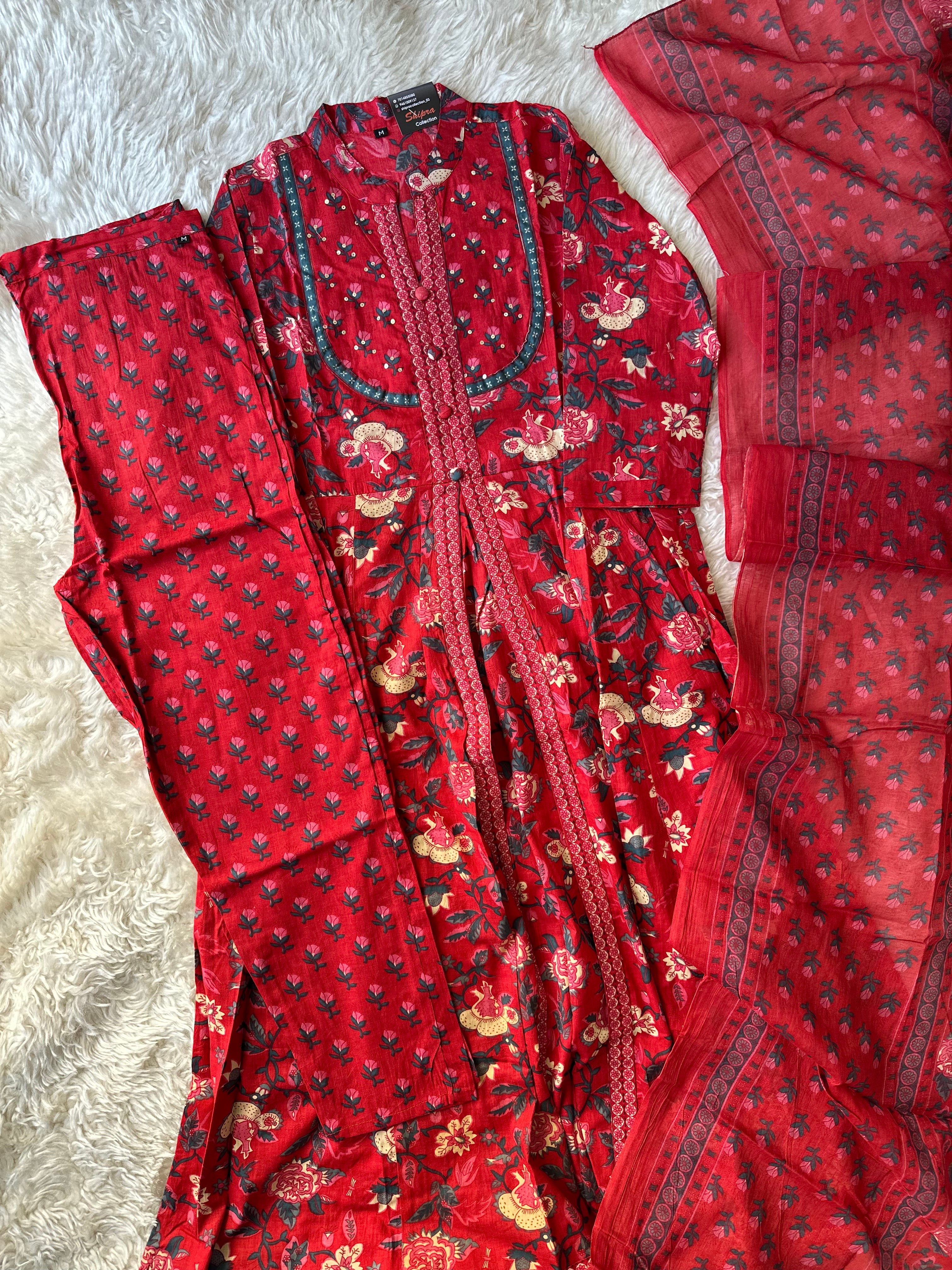 Budget Friendly FLARE Kurti Pant Dupatta Set