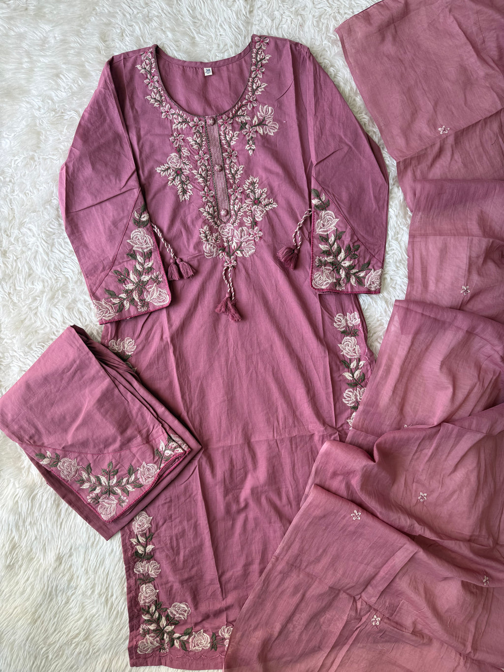 Premium Cotton Kurti Pant Dupatta Set