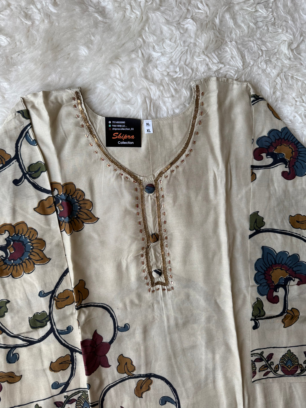 Premium Muslin Silk Kurti Pant Dupatta Set