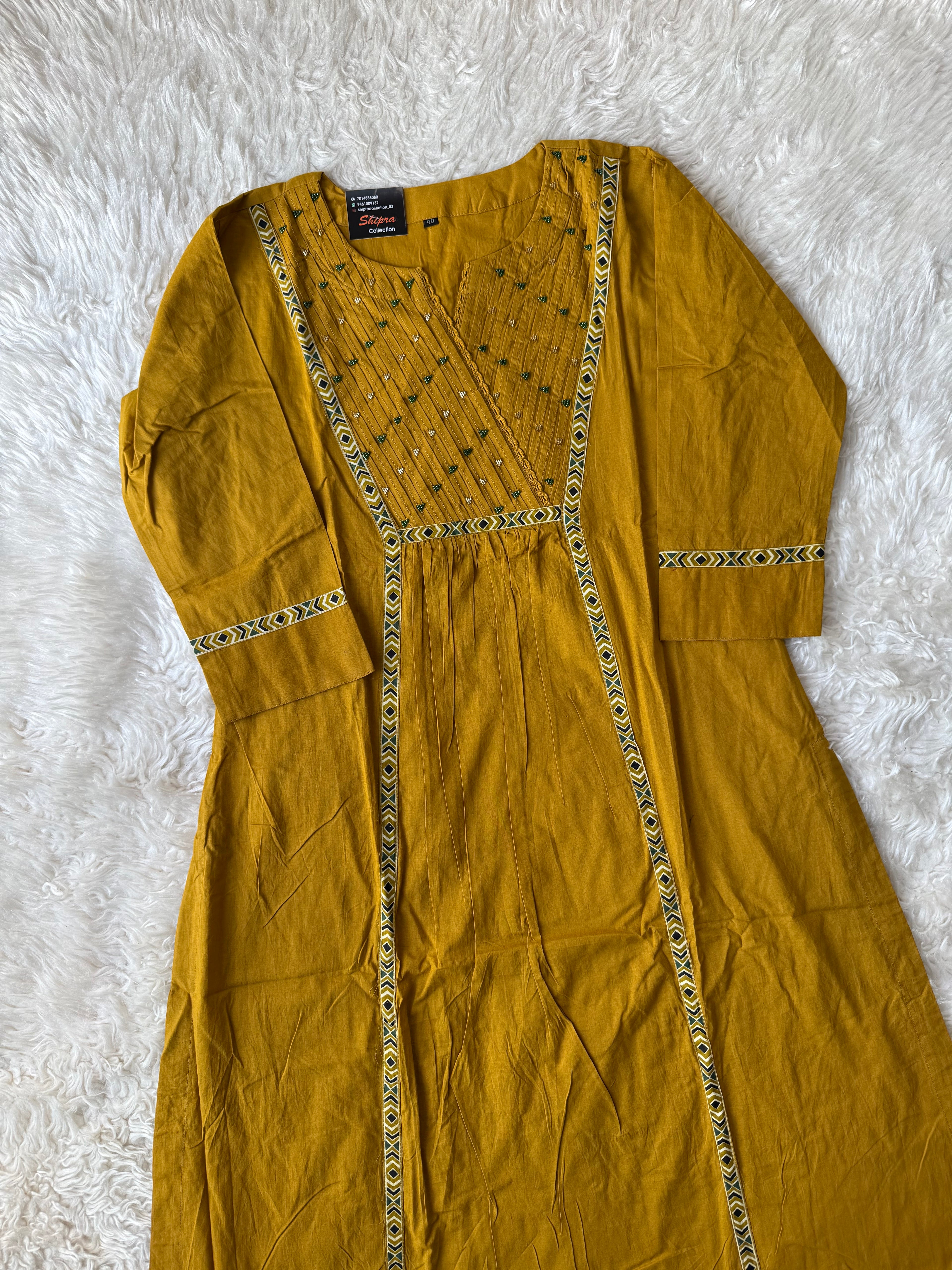 Premium Cotton Kurti Pant Dupatta Set
