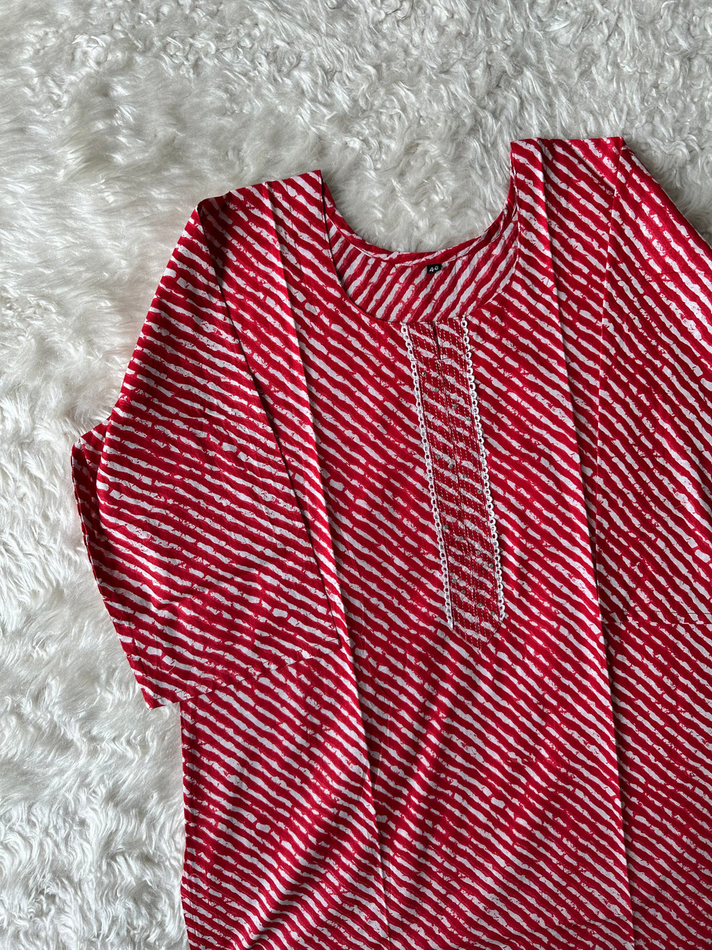 Cotton Lehariya Kurti
