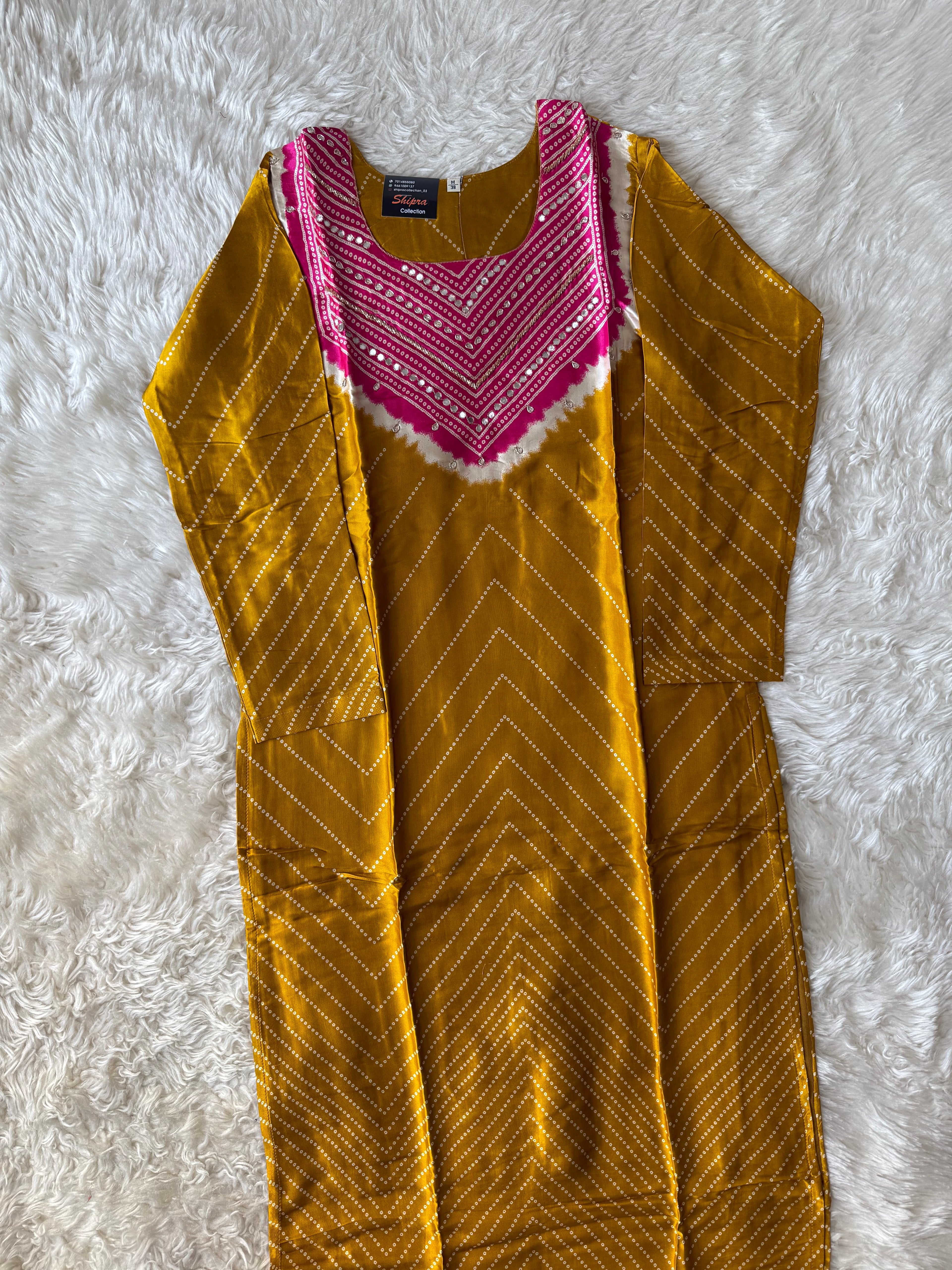 Gazi Silk Kurti Pant Dupatta Set