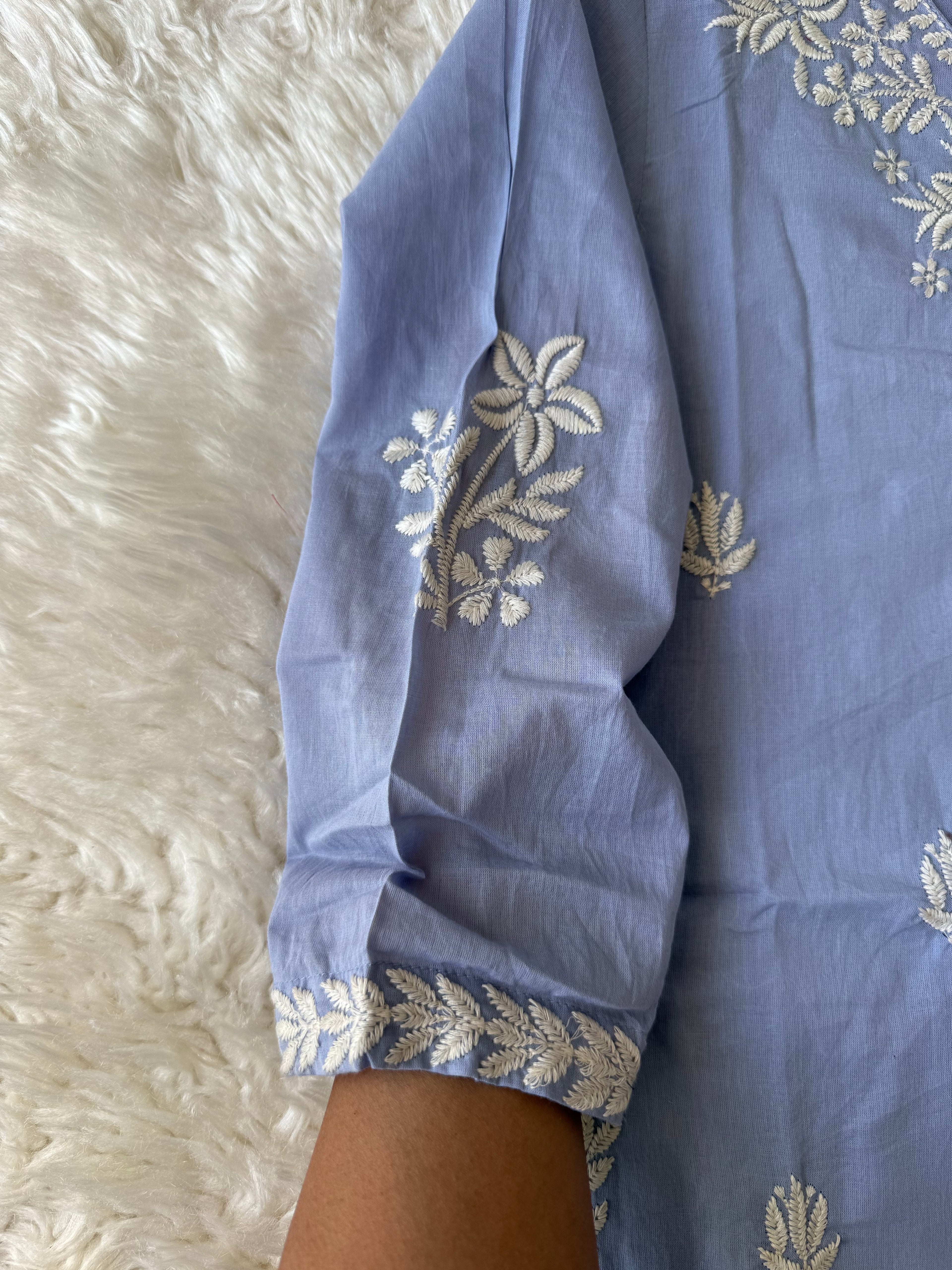 Mul Cotton Short Kurti with Lining