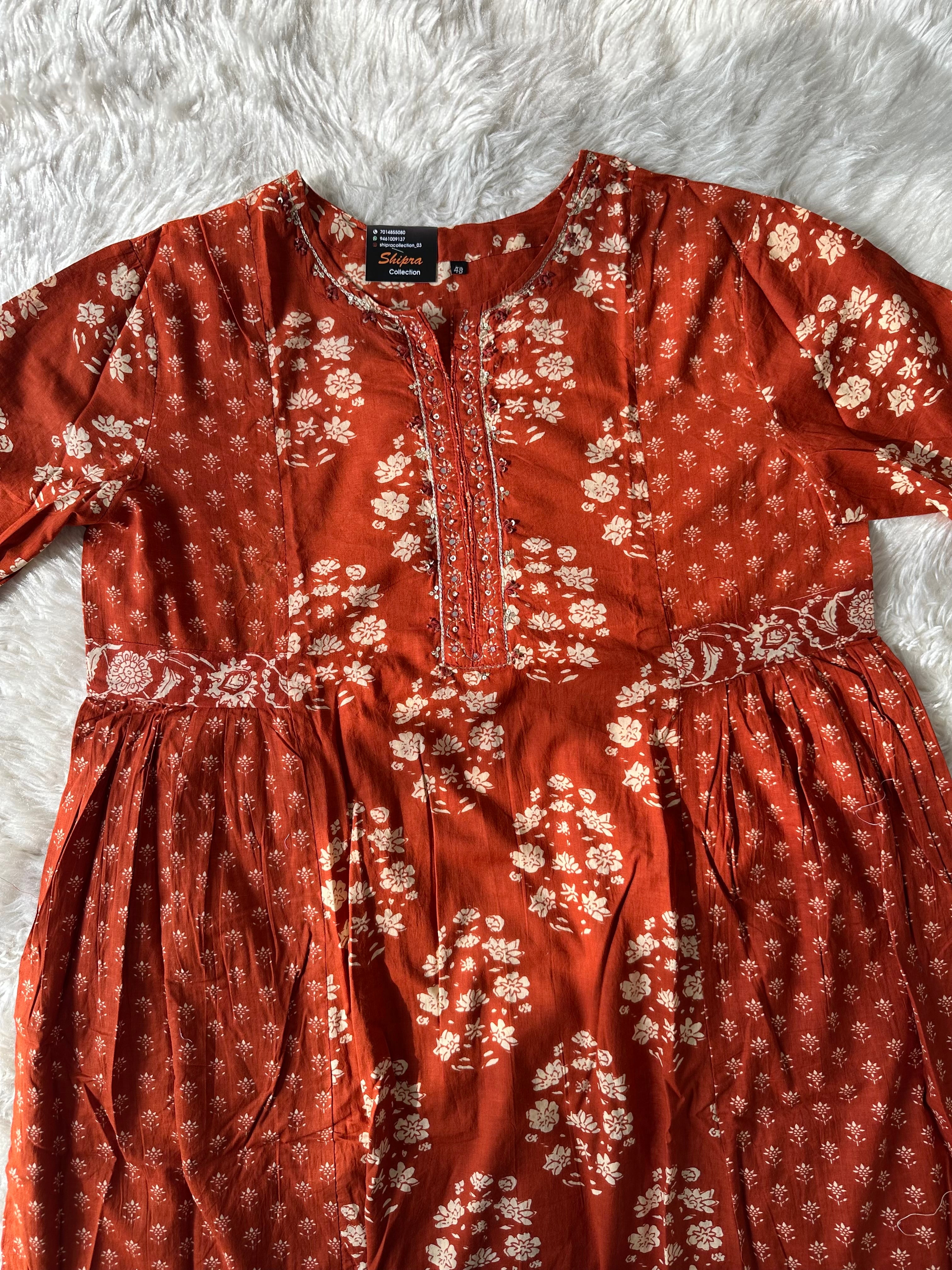 Breathable Cotton Kurti Pant Cotton Dupatta Set