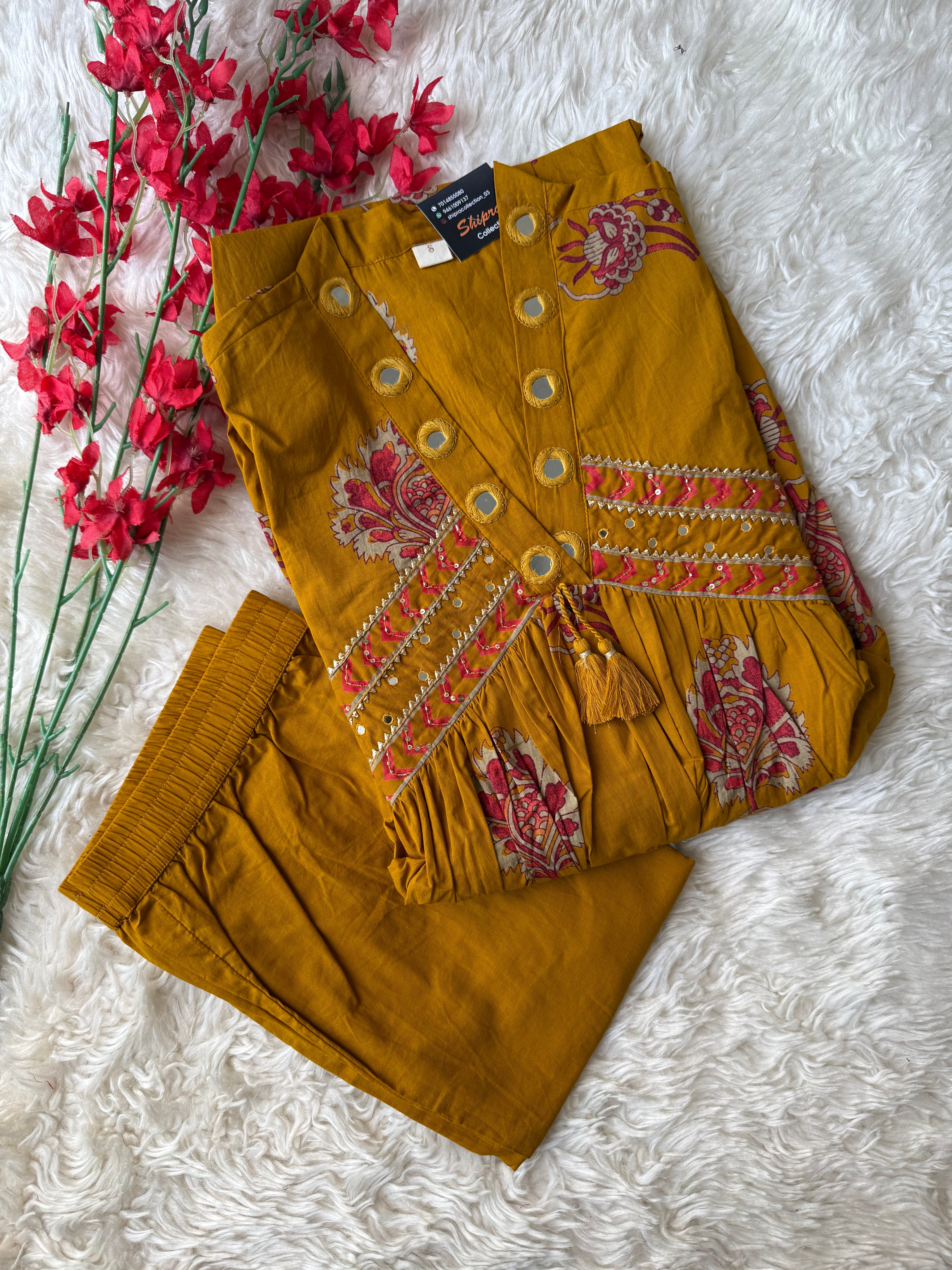 Premium Cotton Flare Kurti Pant Set
