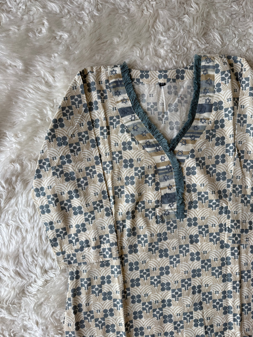 Khadi Cotton Kurti Pant Set