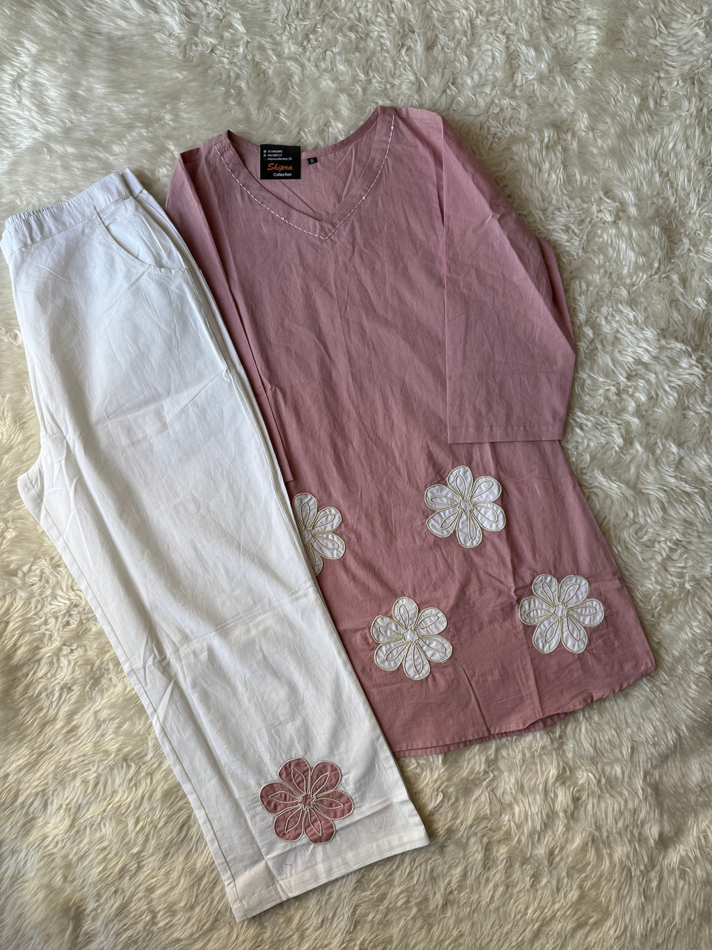 Breathable Cotton Patch Work Co-ord Set