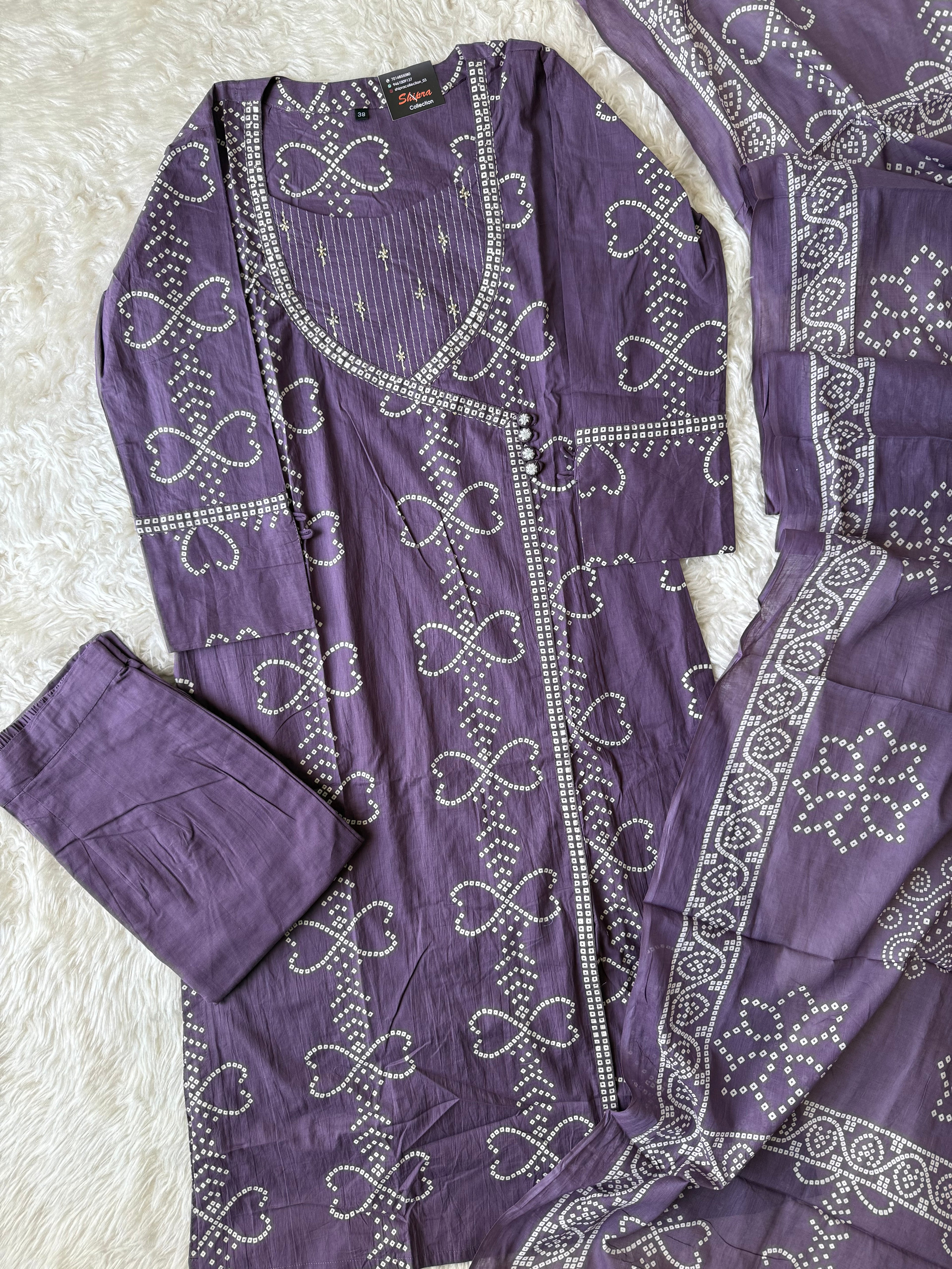 Premium Cotton Kurti Plazo Dupatta Set