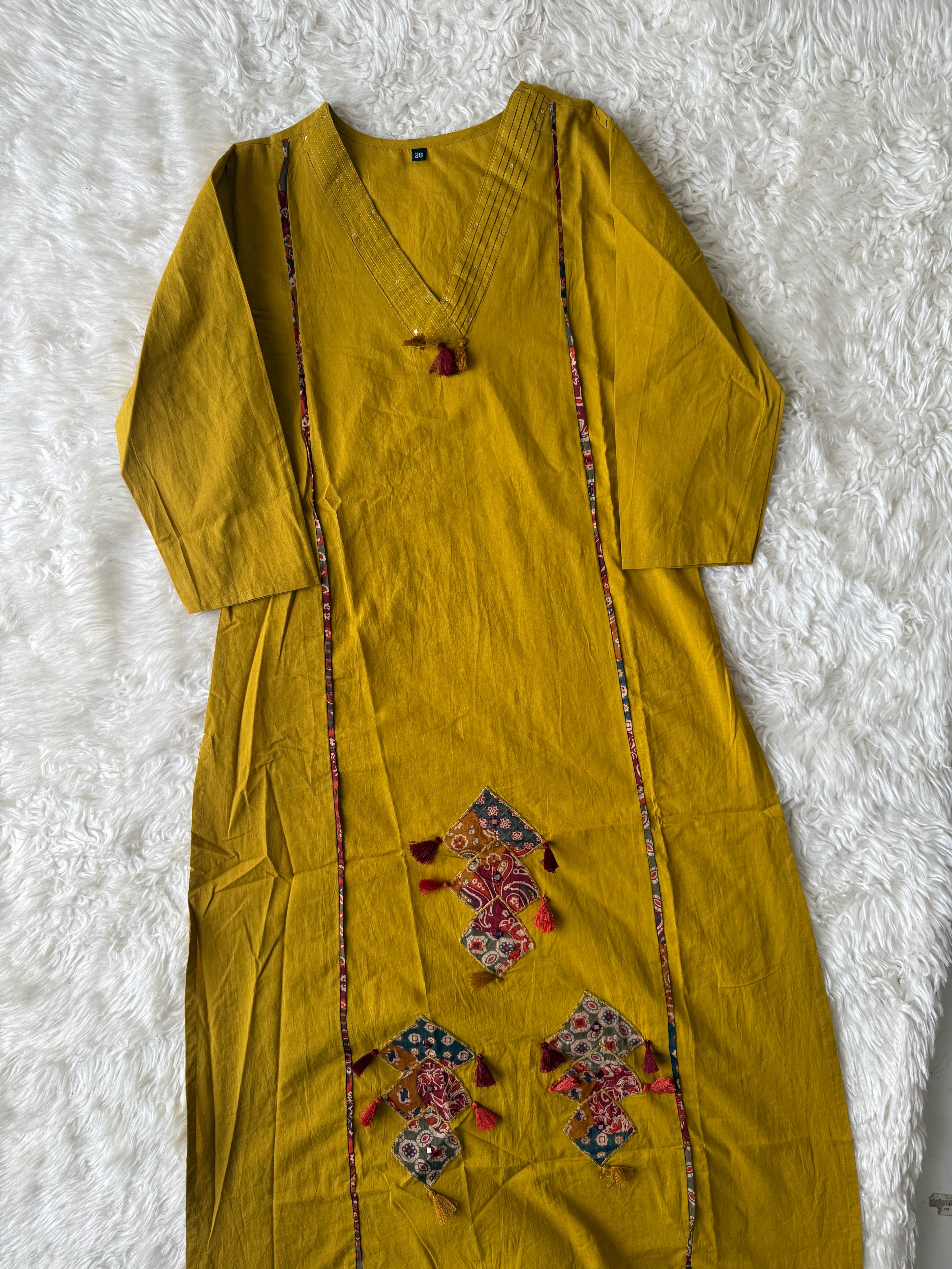 Pure Cotton Aline Kurti Plazo Dupatta Set