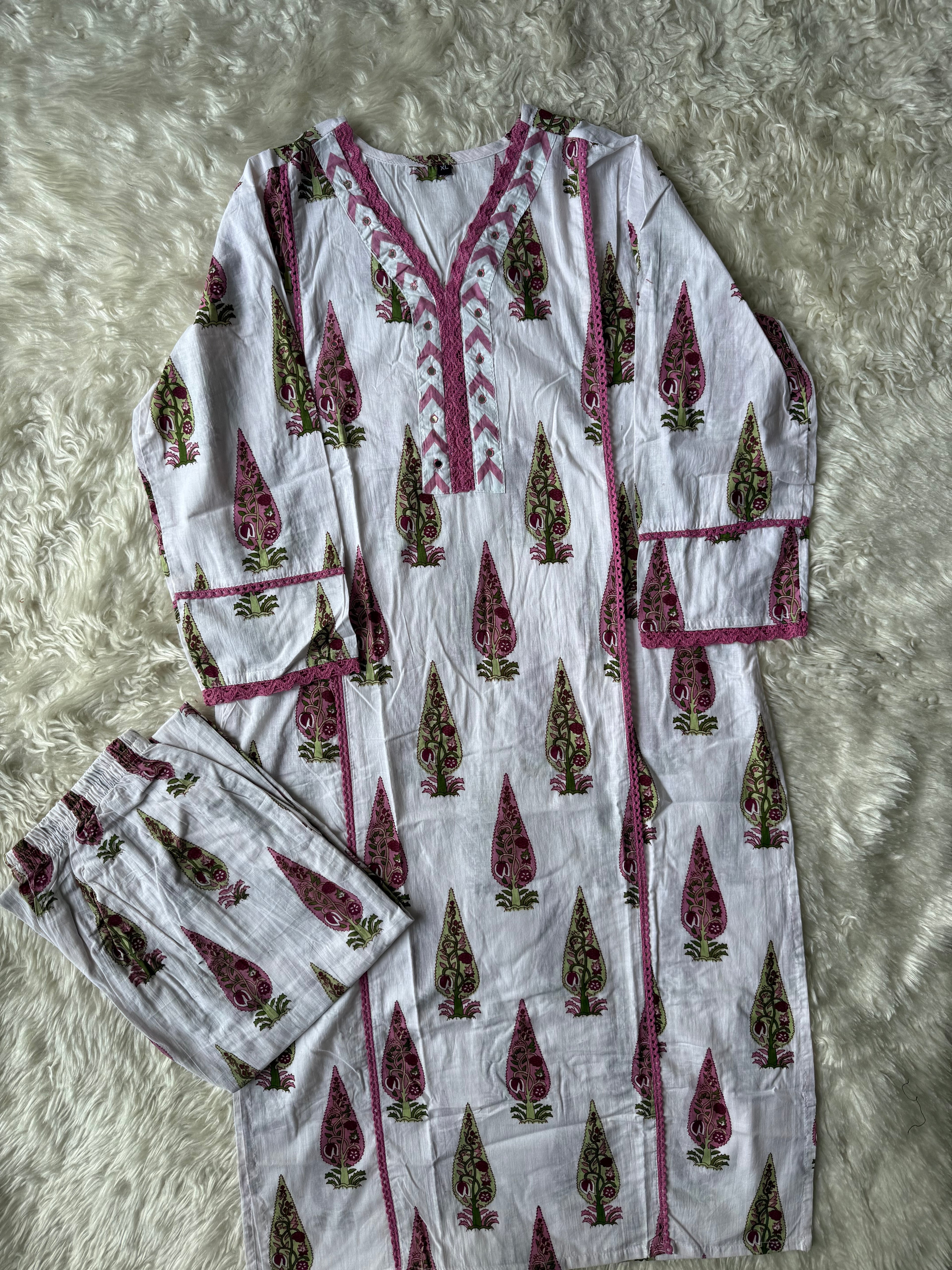Cotton Kurti Pant Set