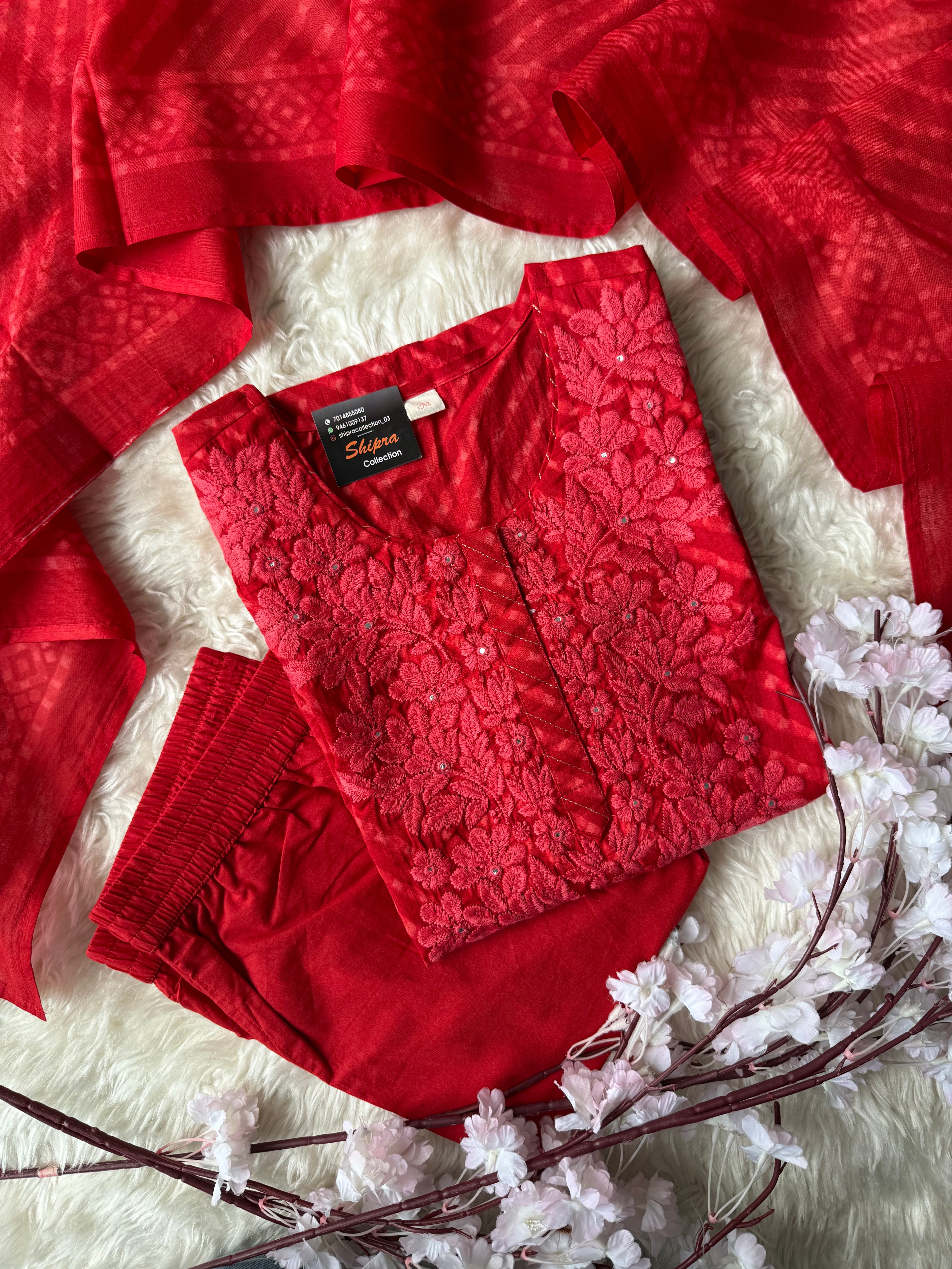 Premium Cotton Lehariya Set