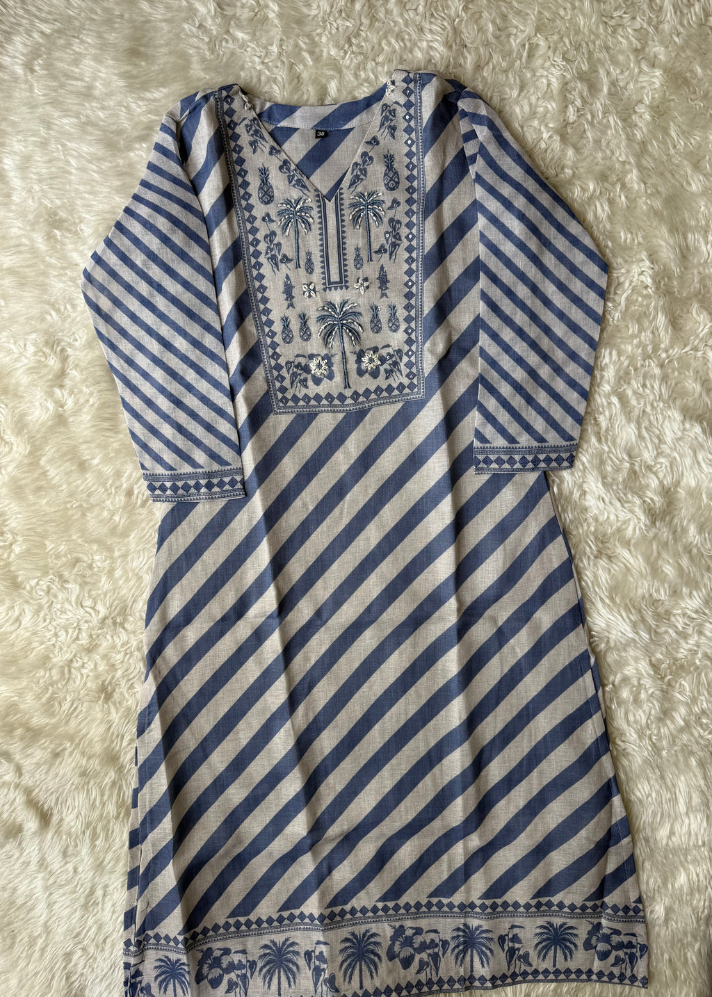 Linen Kurti Pant Dupatta Set