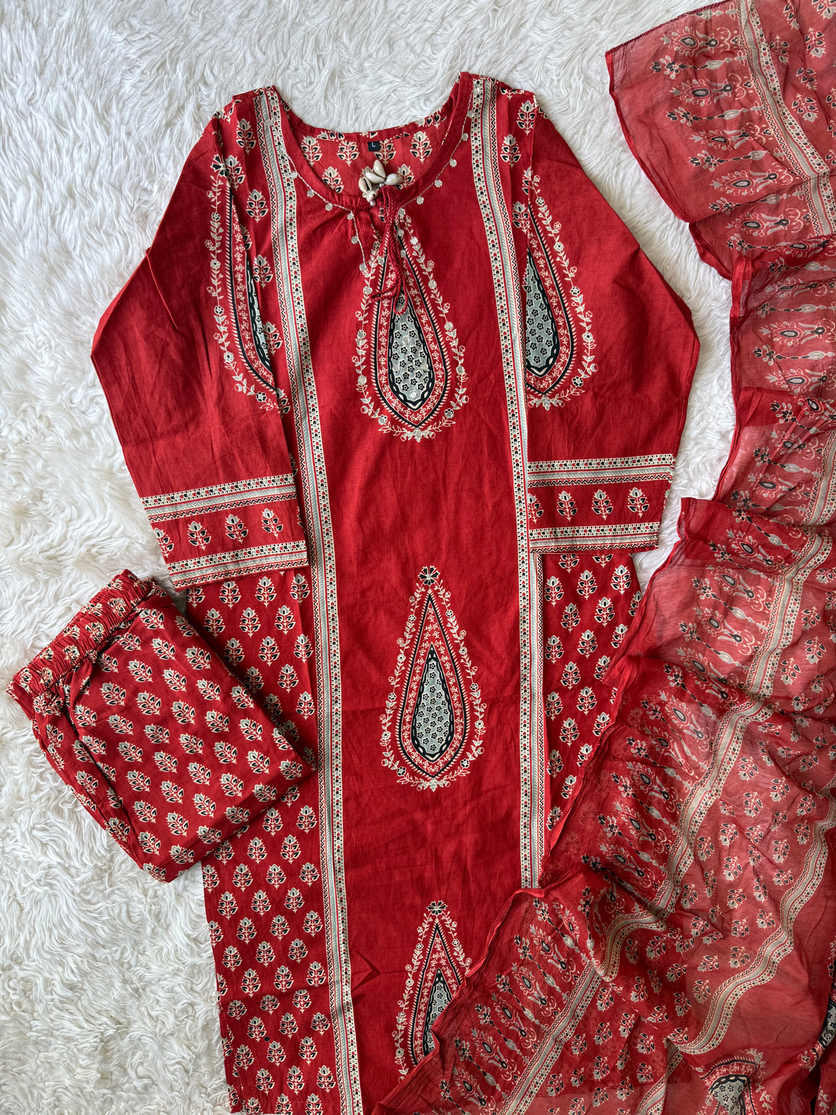 Budget Friendly Kurti Pant Dupatta Set