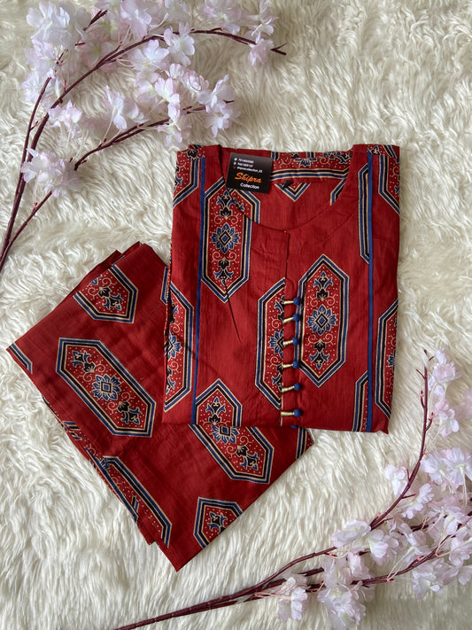 Premium Cotton Kurti Plazo Set