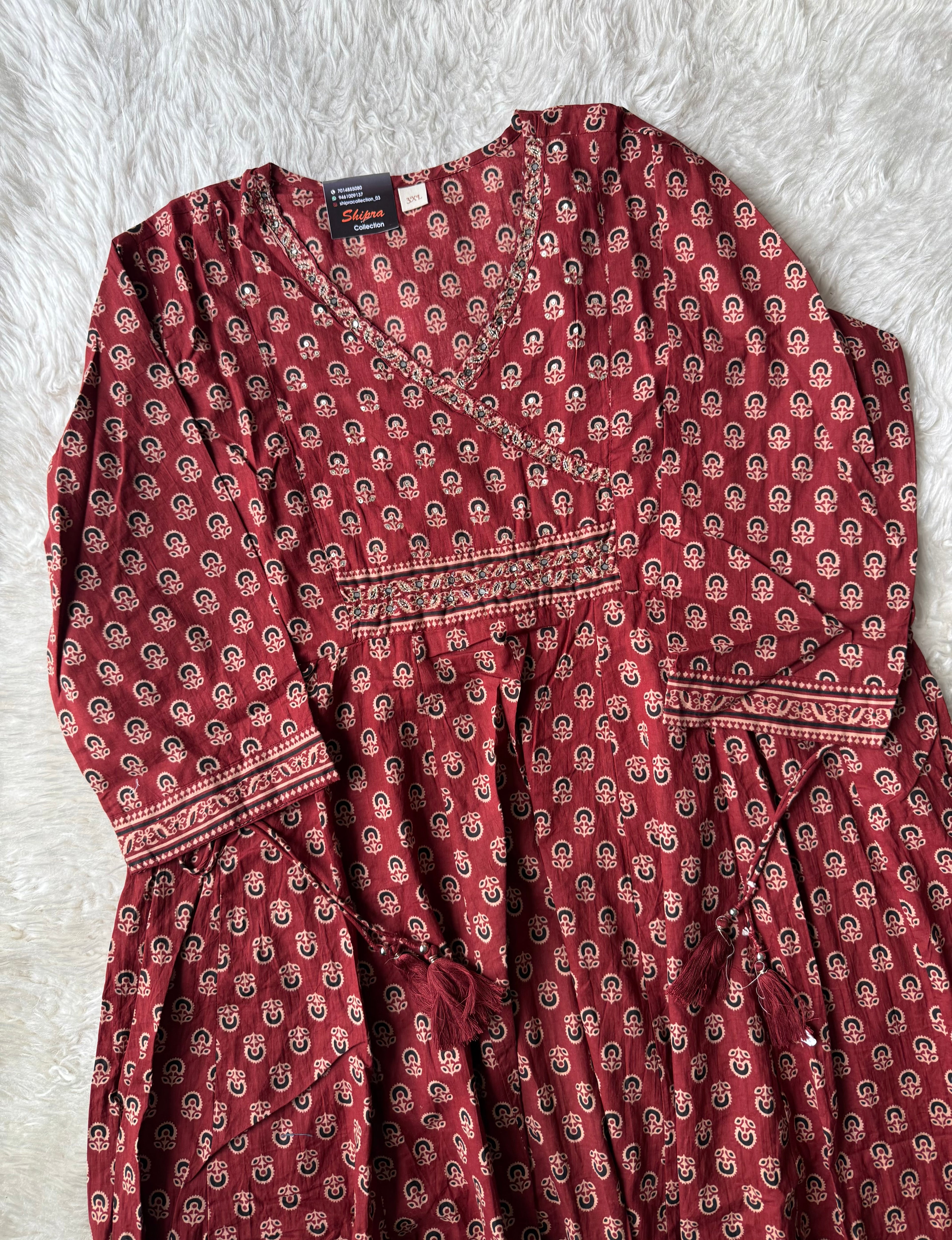 Premium Cotton FLARE Kurti Pant Dupatta Set