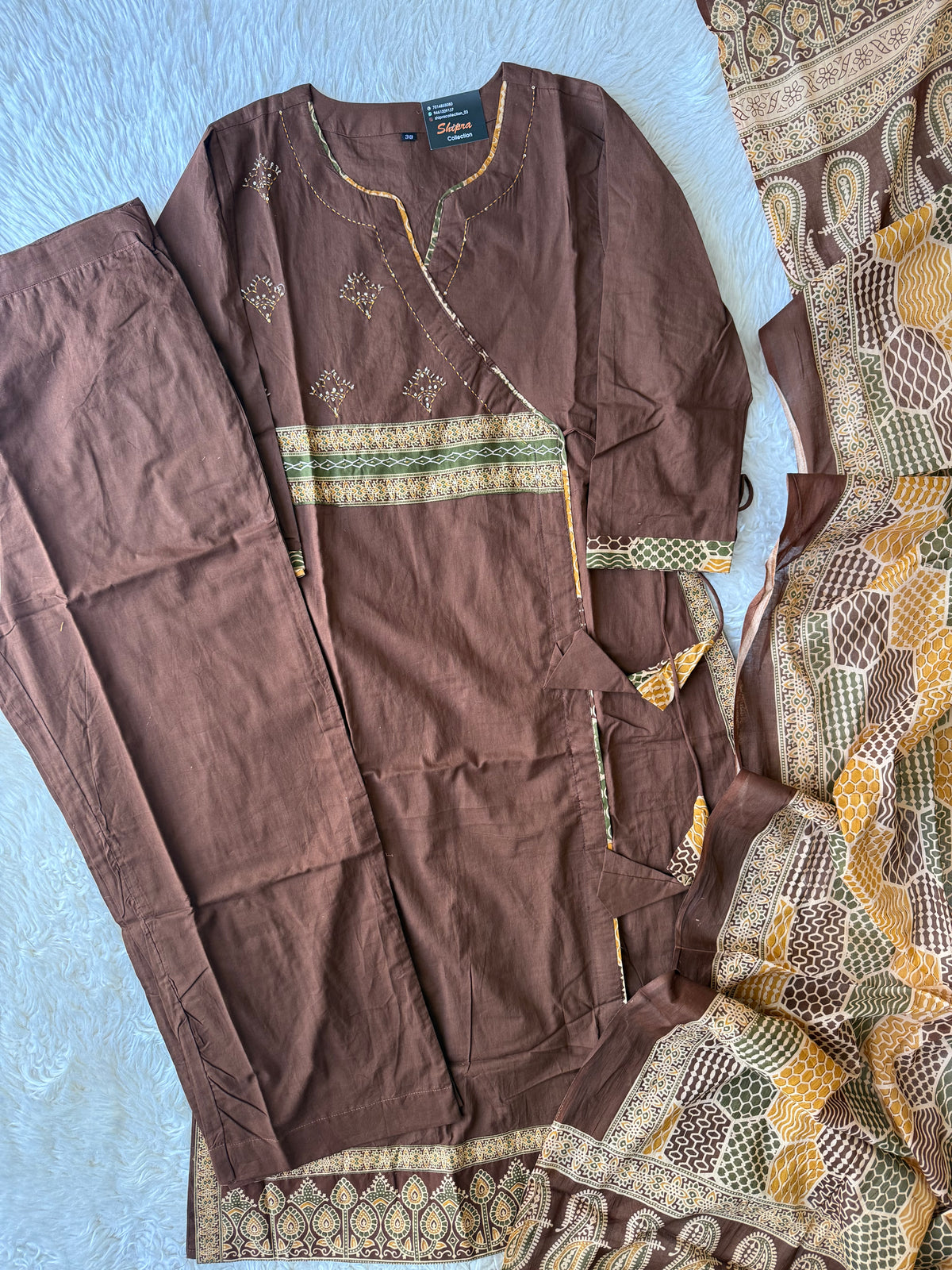 Premium Cotton Kurti Pant Dupatta Set