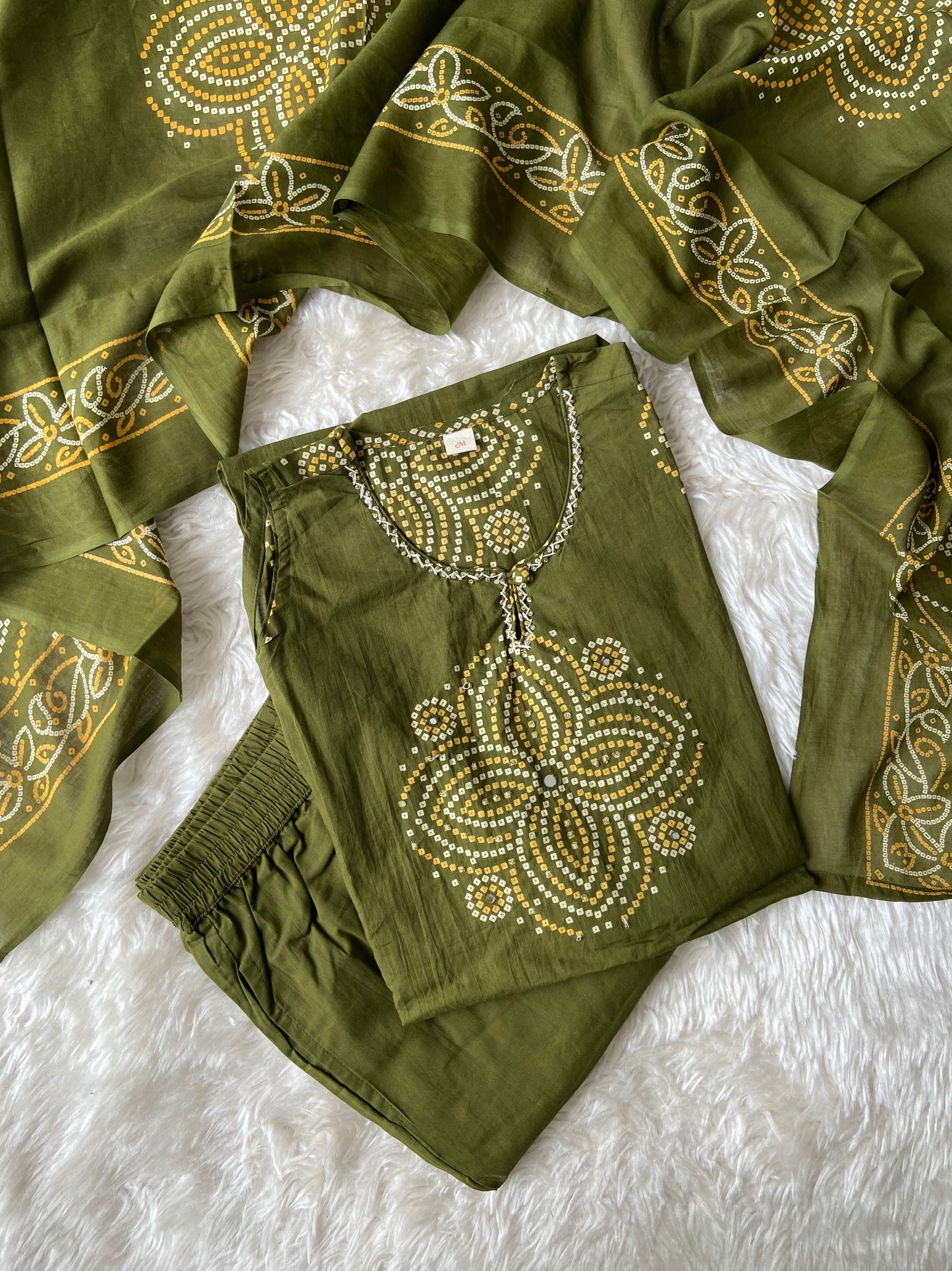 Premium Cotton Kurti Pant Dupatta Set