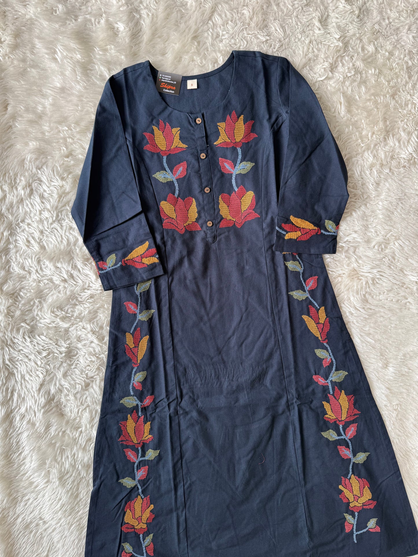 Khadi Cotton Kurti Pant Set