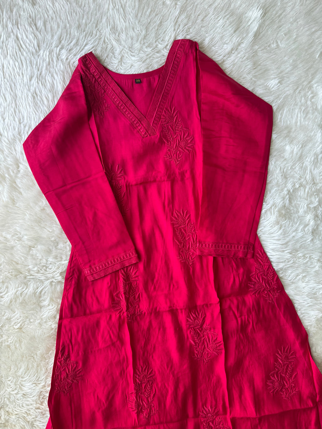 Pure Muslin Silk Kurti Plazo Set