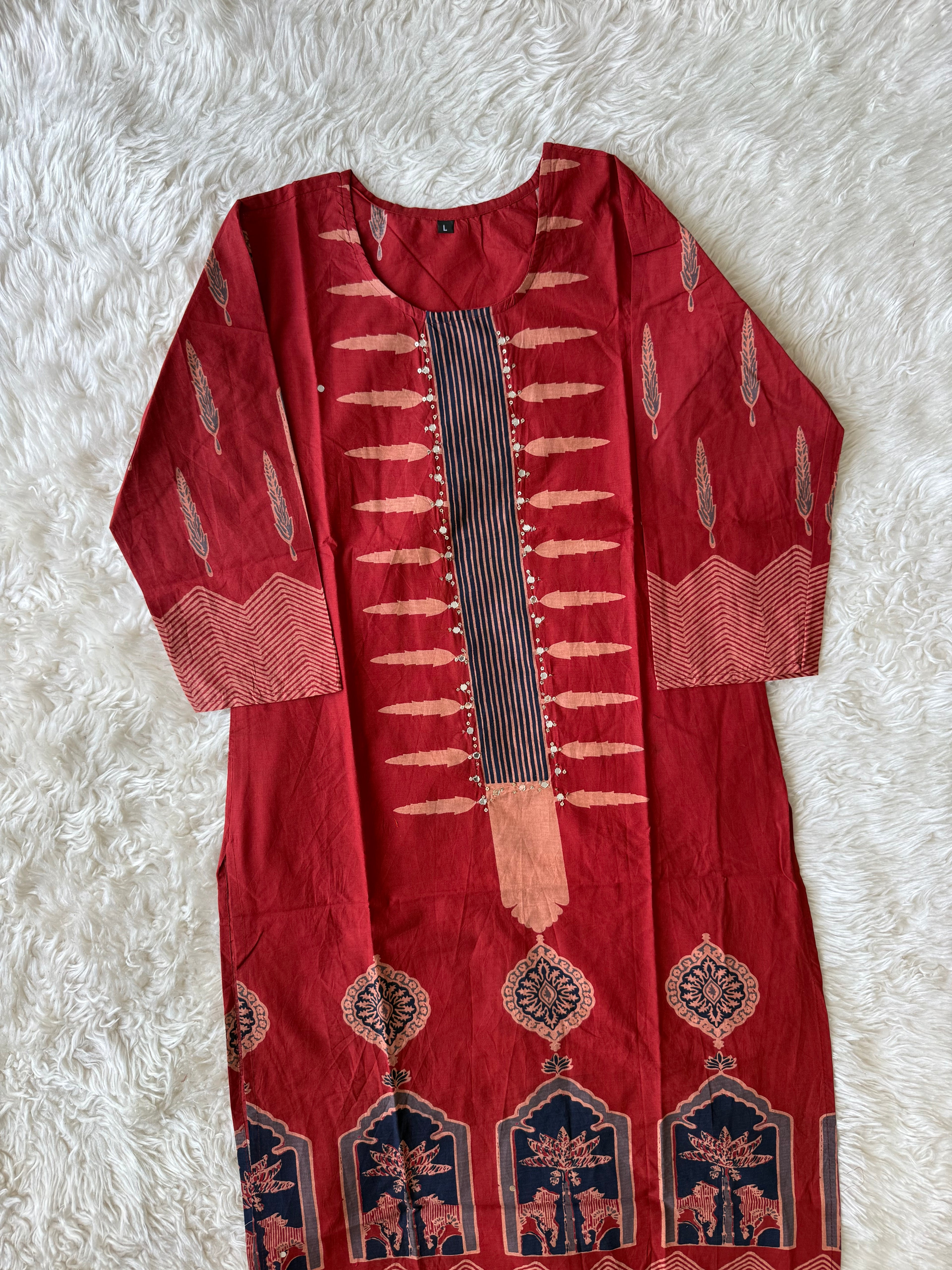 Budget Friendly Kurti Pant Dupatta Set