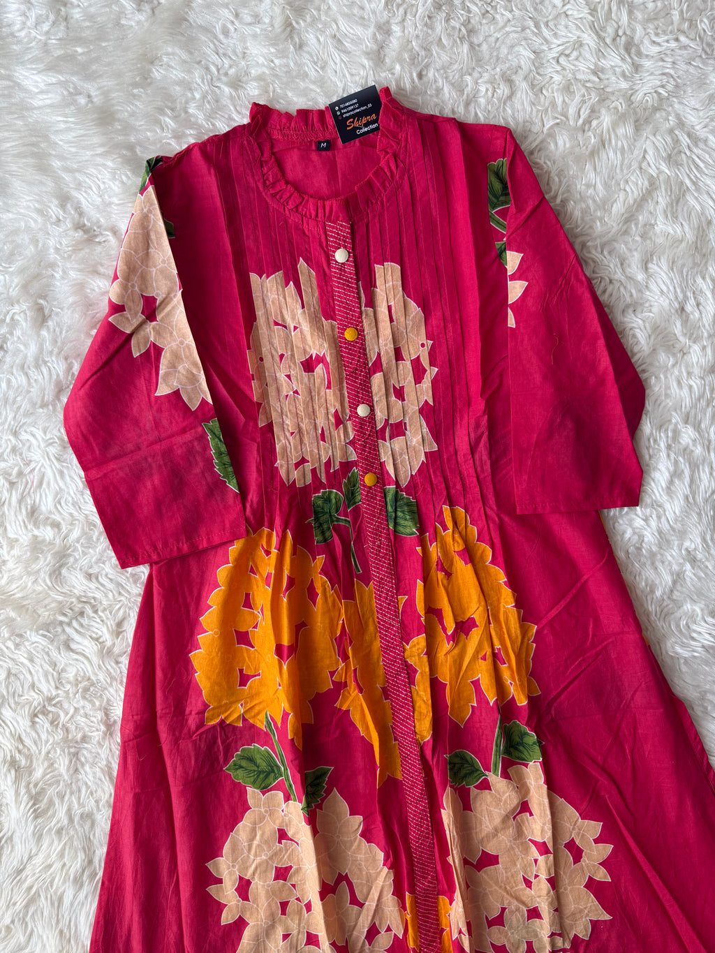 Cotton A-line Kurti Pant Set