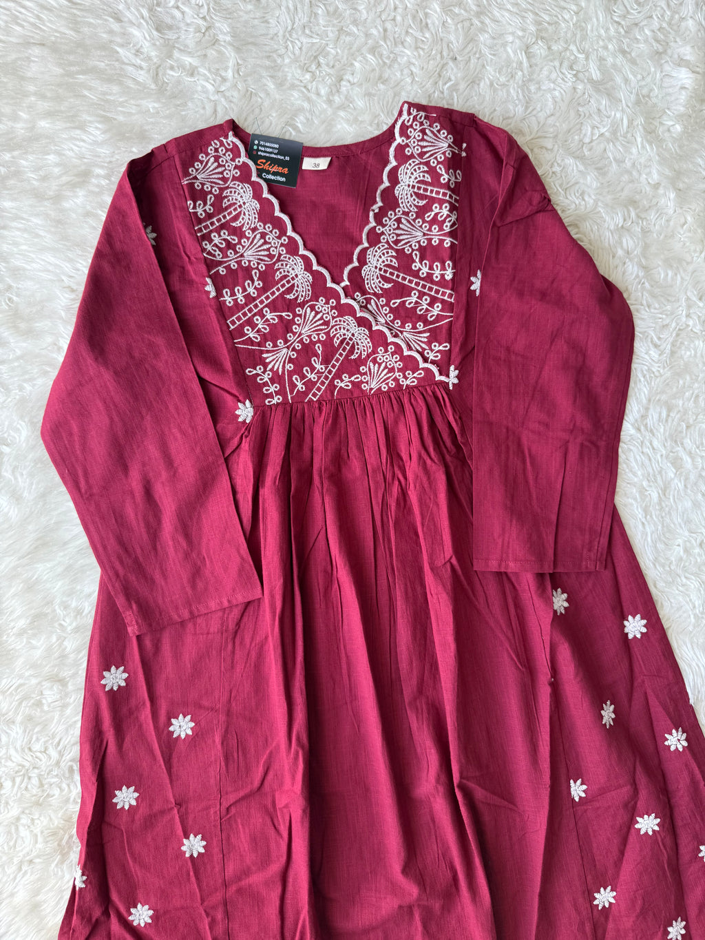 Khadi Cotton Kurti Plazo Set