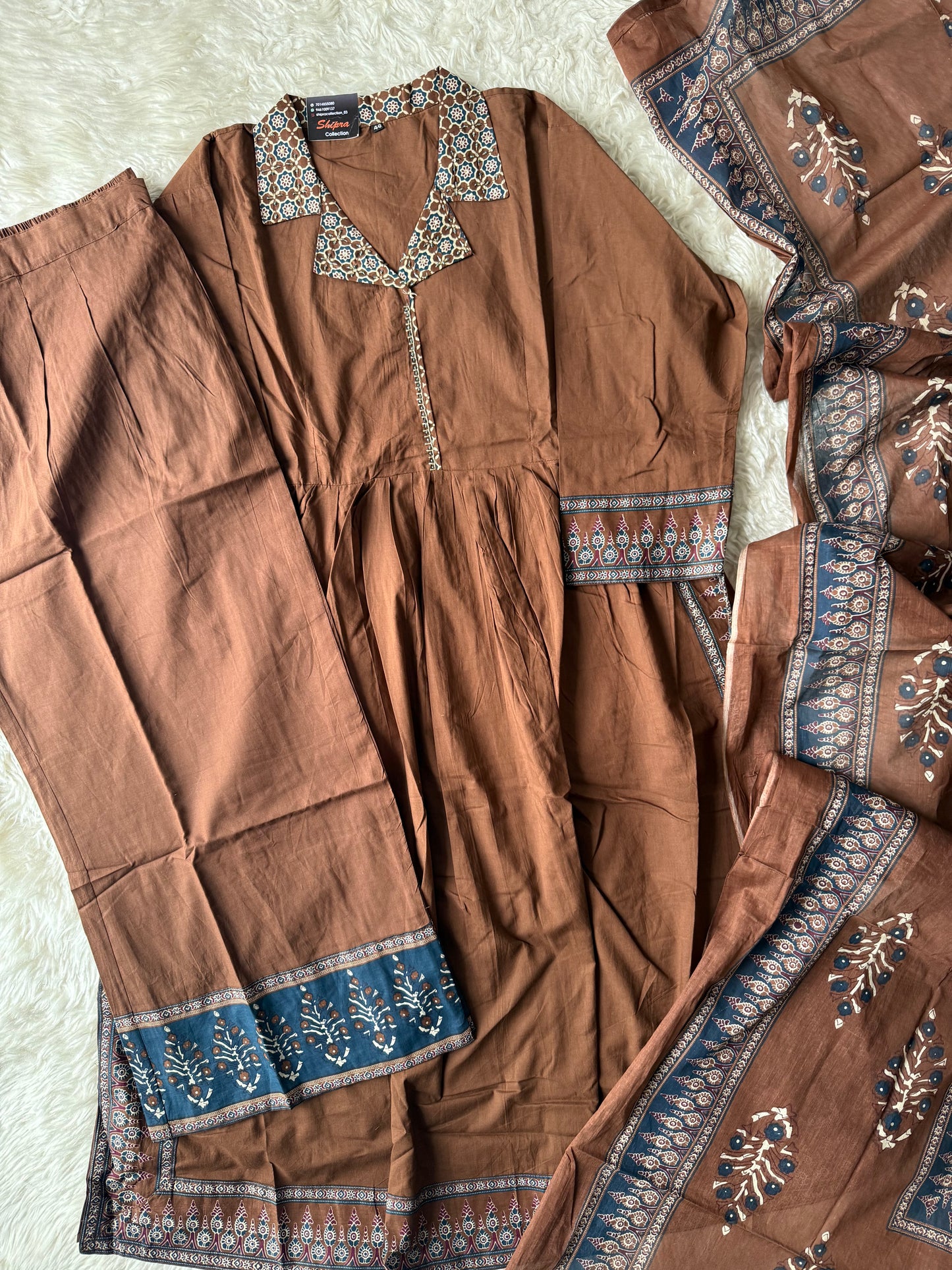Premium Cotton Kurti Plazo Dupatta Set