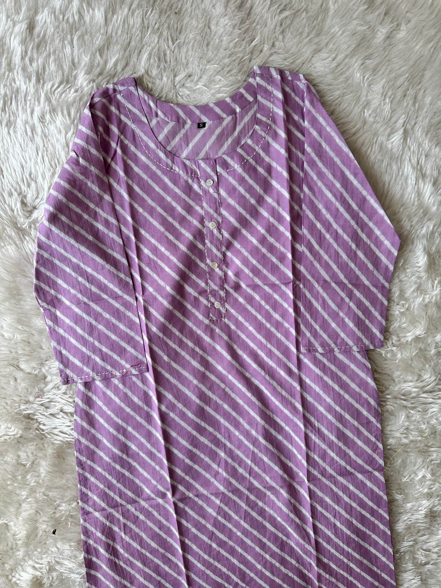Premium Cotton Lehariya Kurti