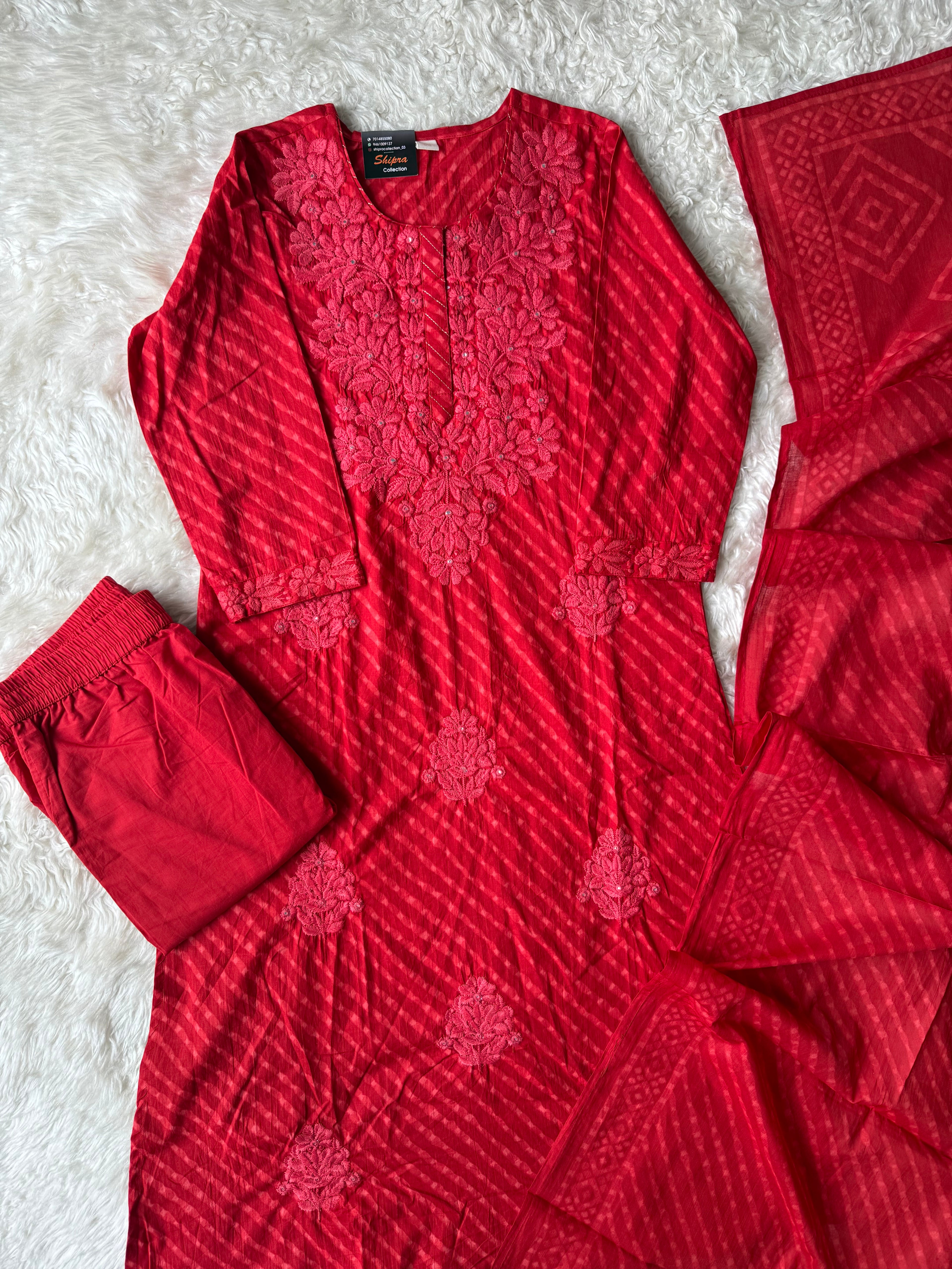 Premium Cotton Lehariya Set