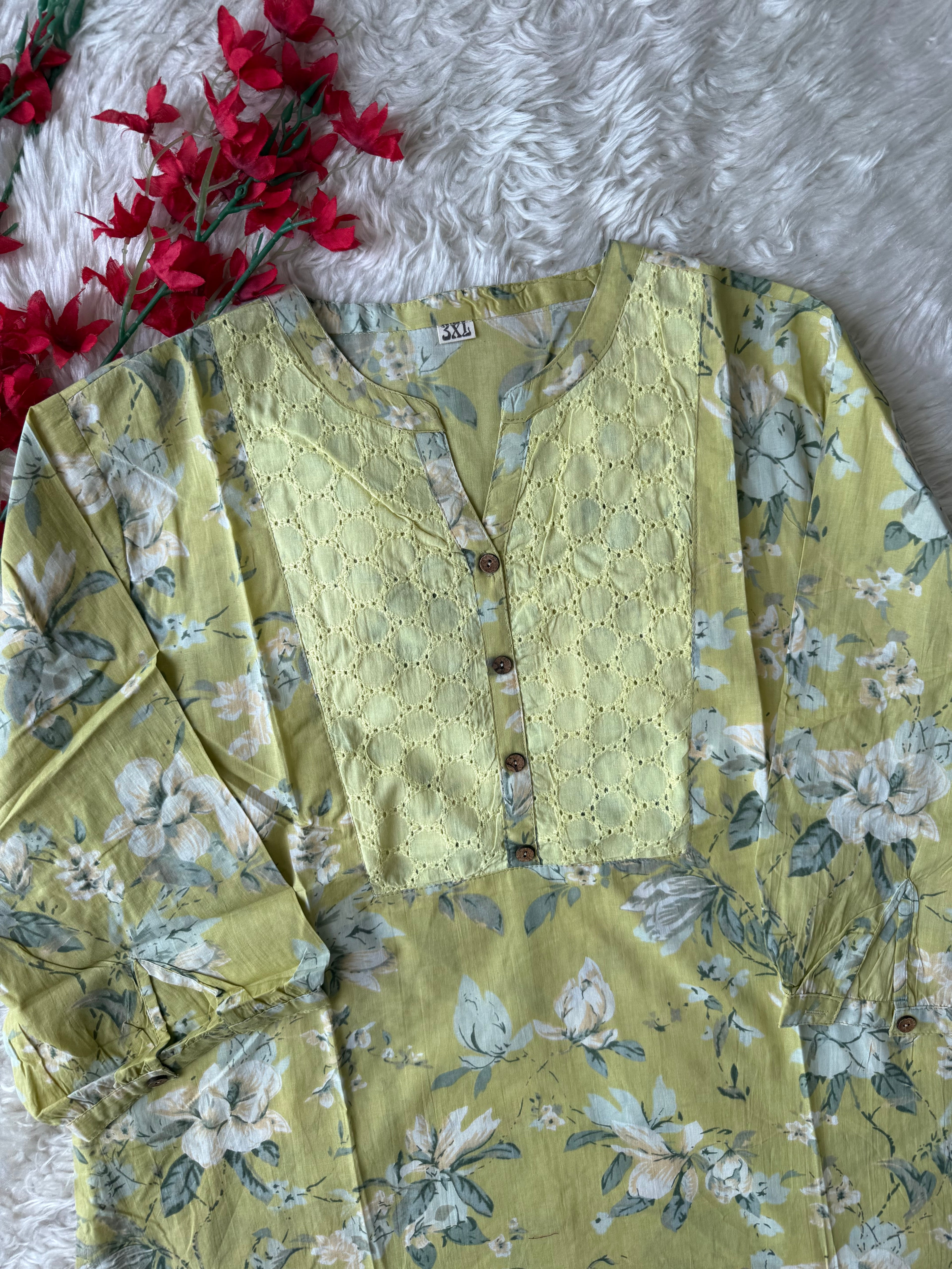 “Plus Size” Premium Cotton Short Kurti