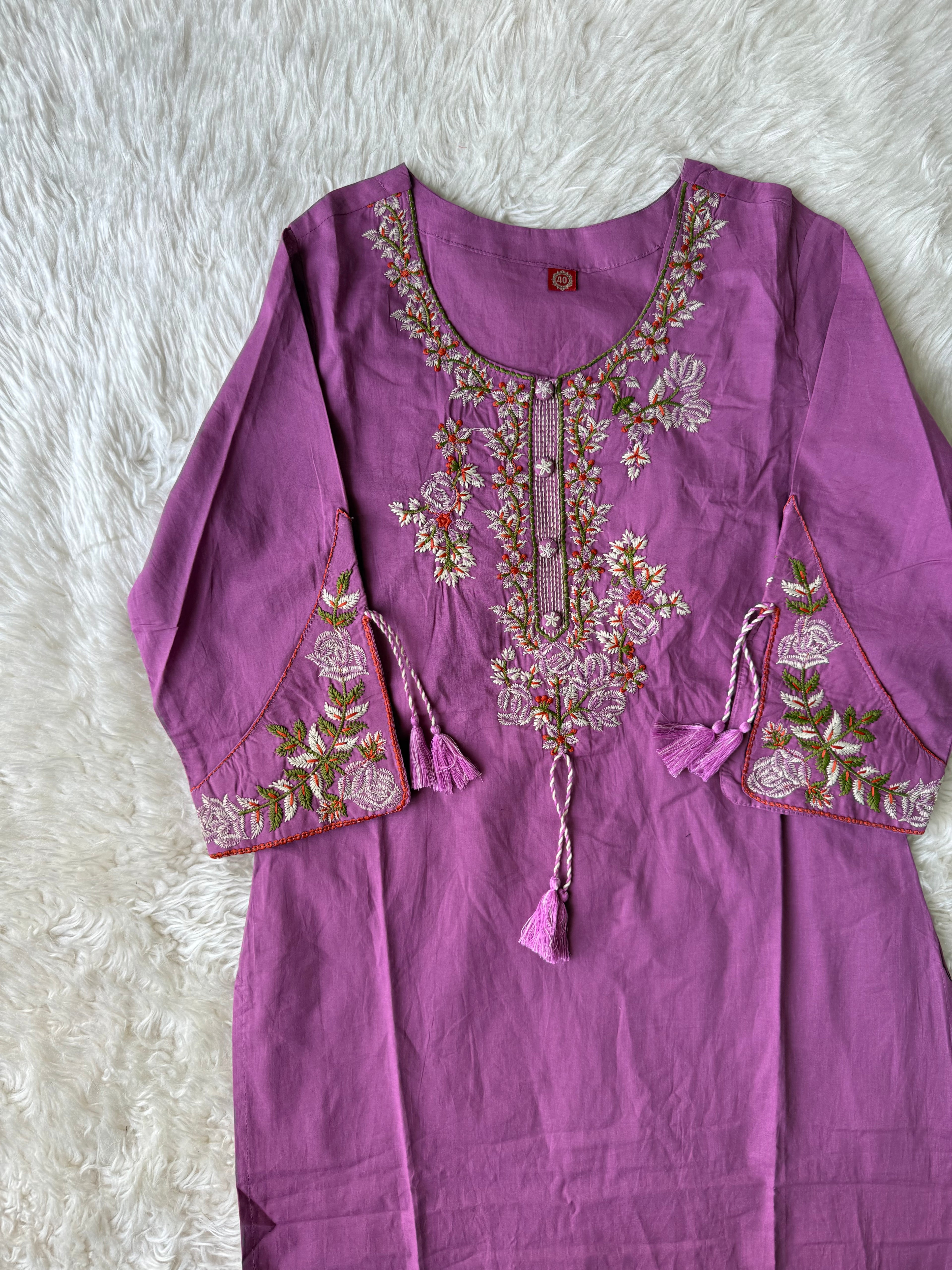 Pure Cotton Kurti Pant Dupatta Set