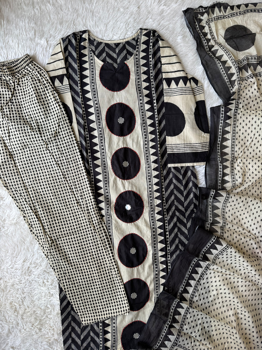 Budget Friendly Kurti Pant Dupatta Set