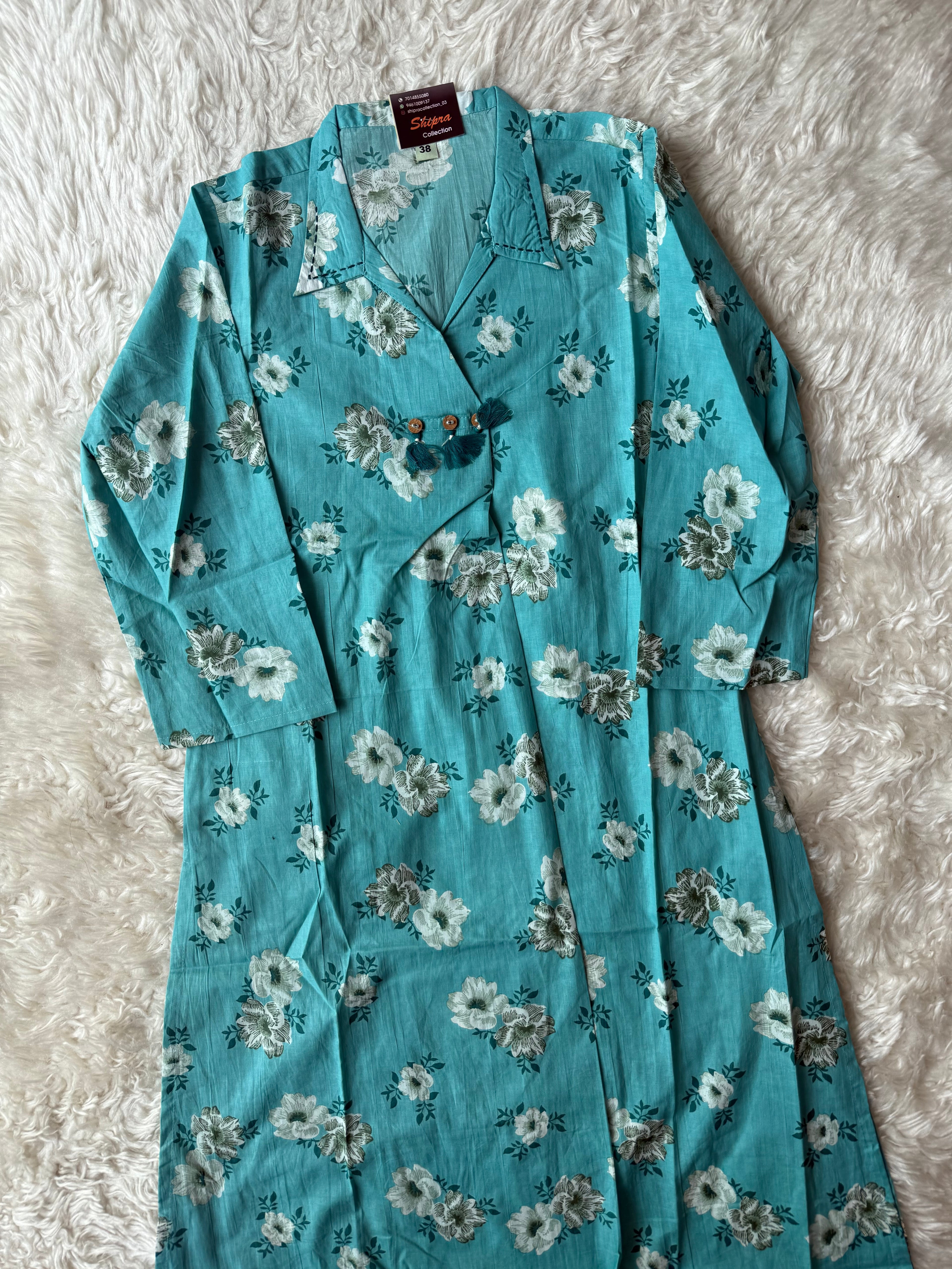Pure Cotton Kurti Pant Set