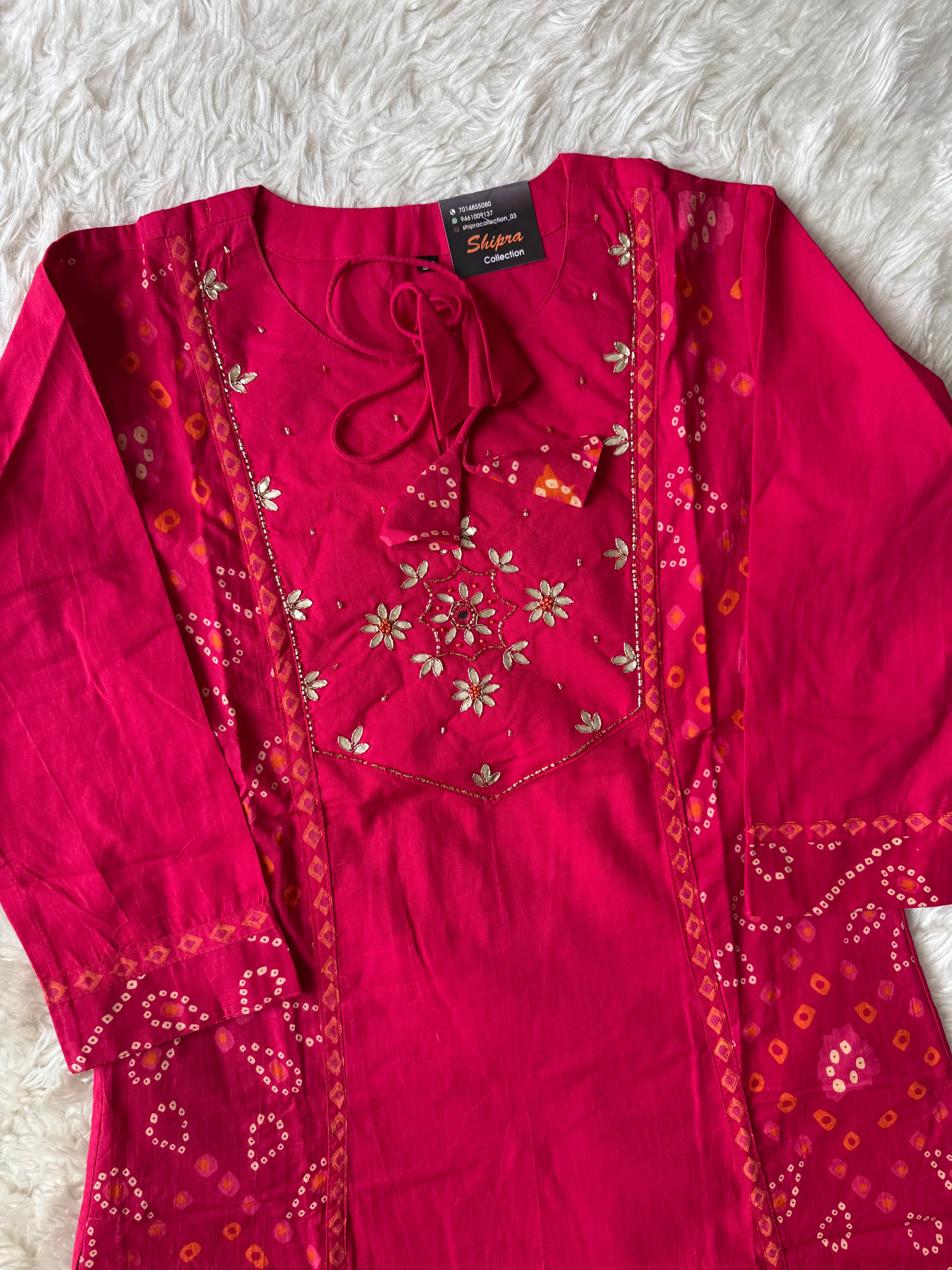 Premium Cotton Bandhani Set