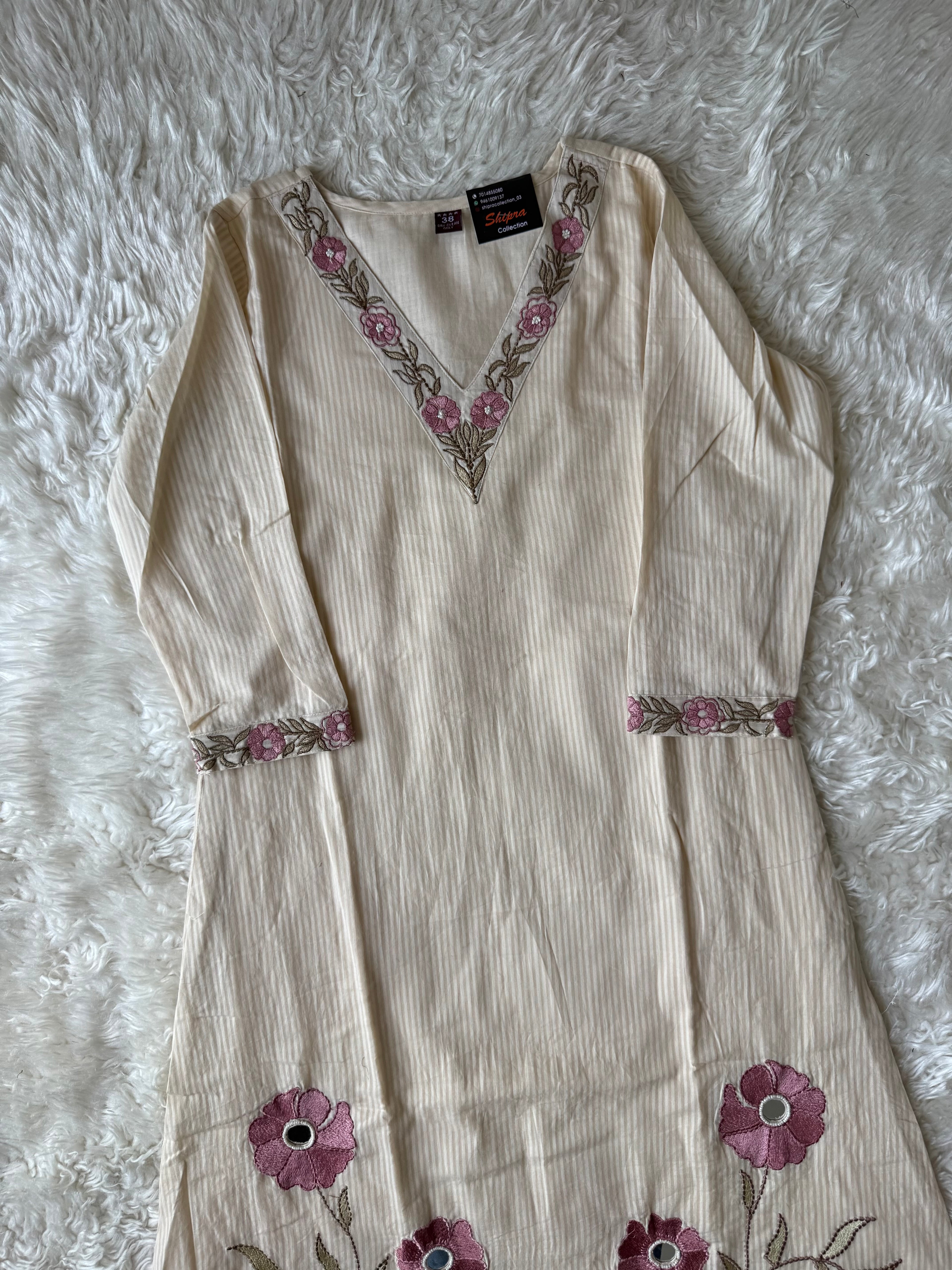 Mul Cotton Kurti Pant Dupatta Set