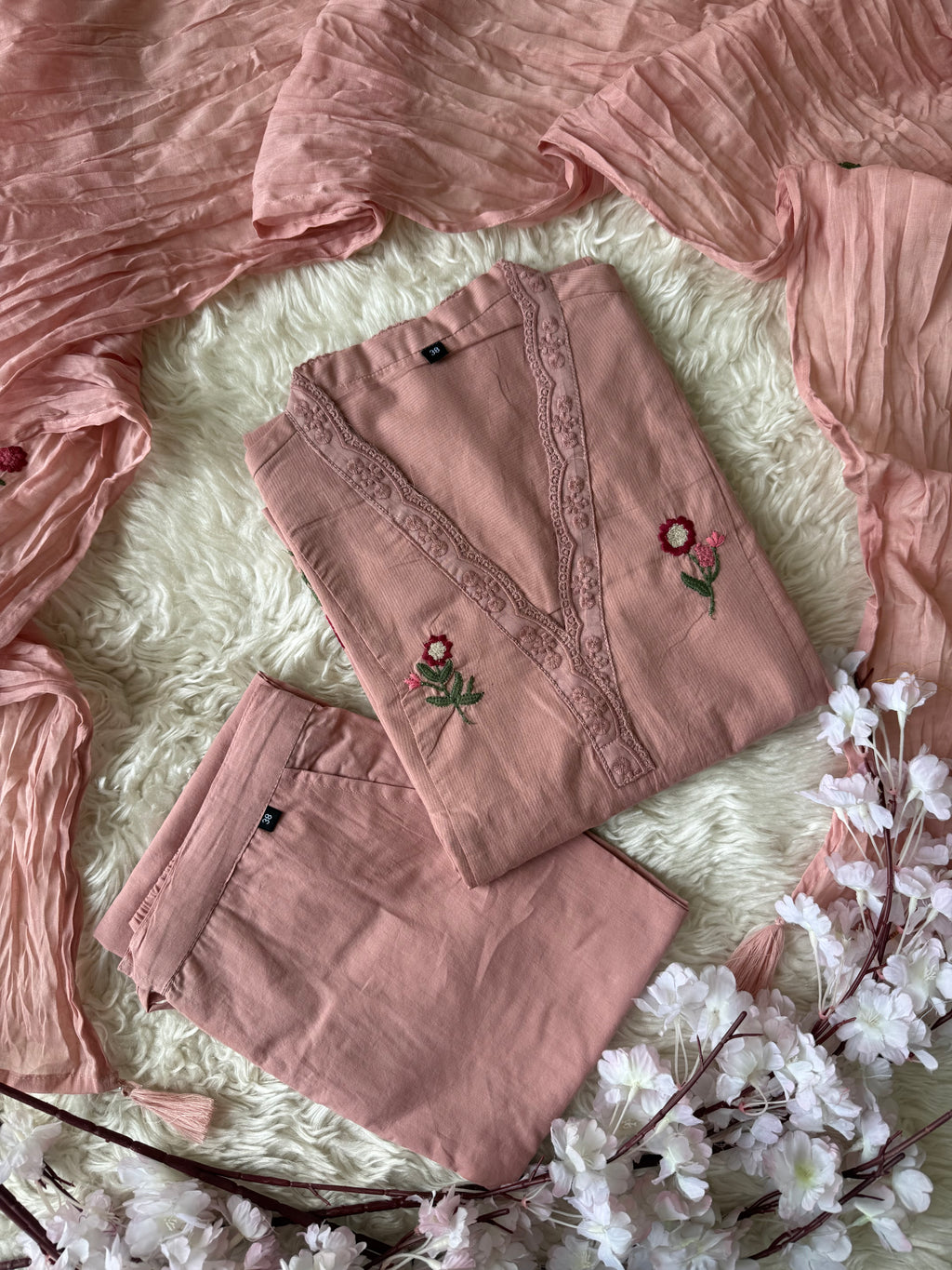Premium Cotton Kurti Pant Dupatta Set
