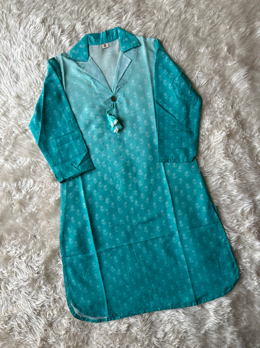 Viscose V- Neck Kurti