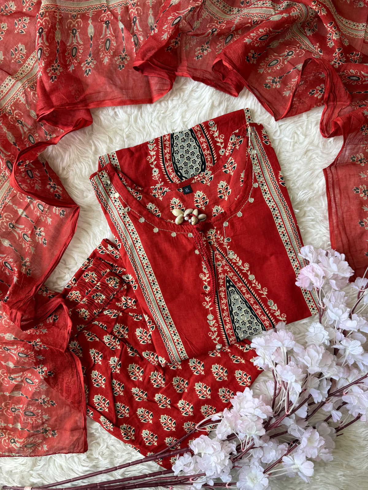 Budget Friendly Kurti Pant Dupatta Set