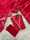 Gazi Silk Kurti Pant Dupatta Set
