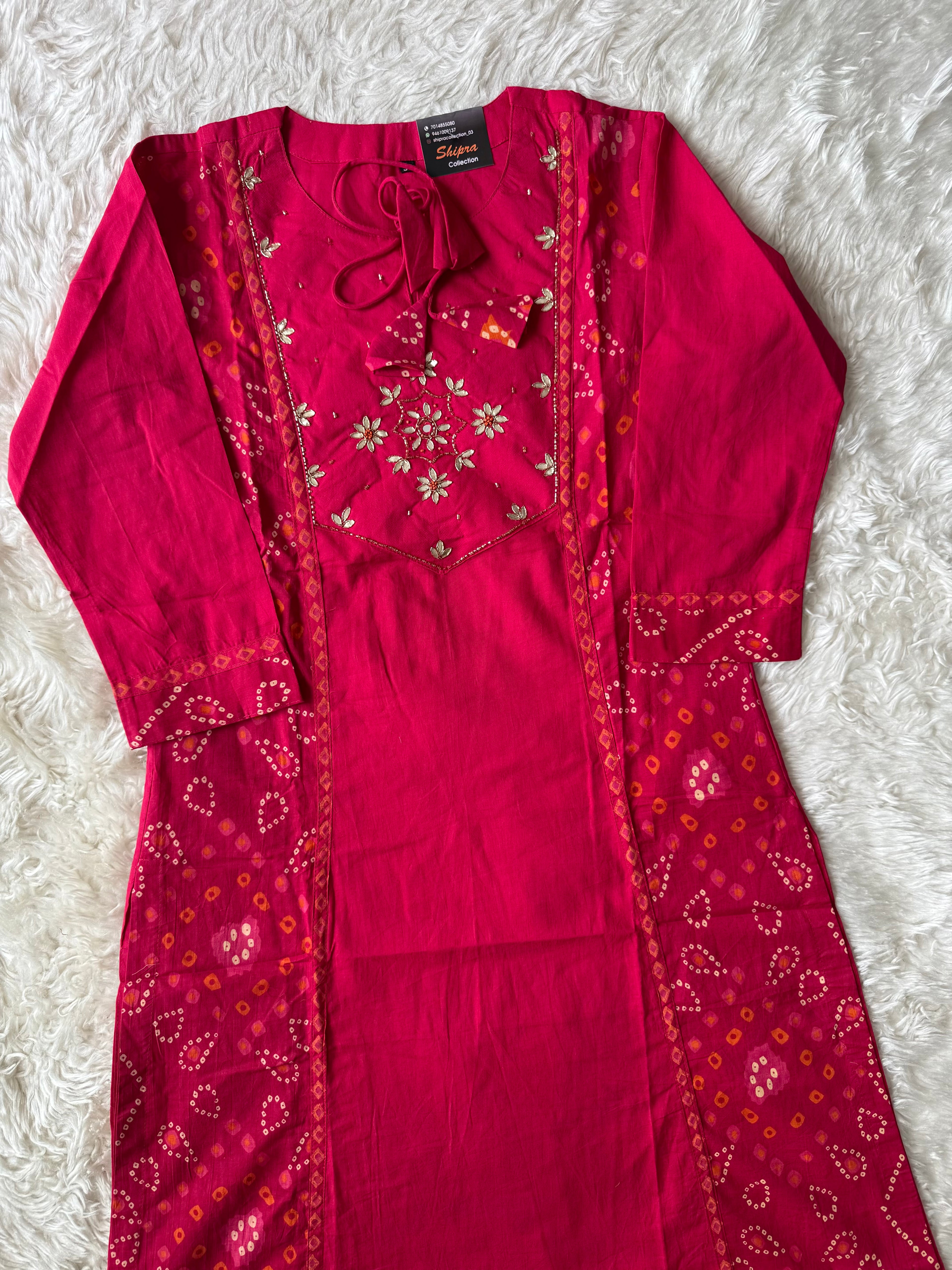 Premium Cotton Bandhani Set