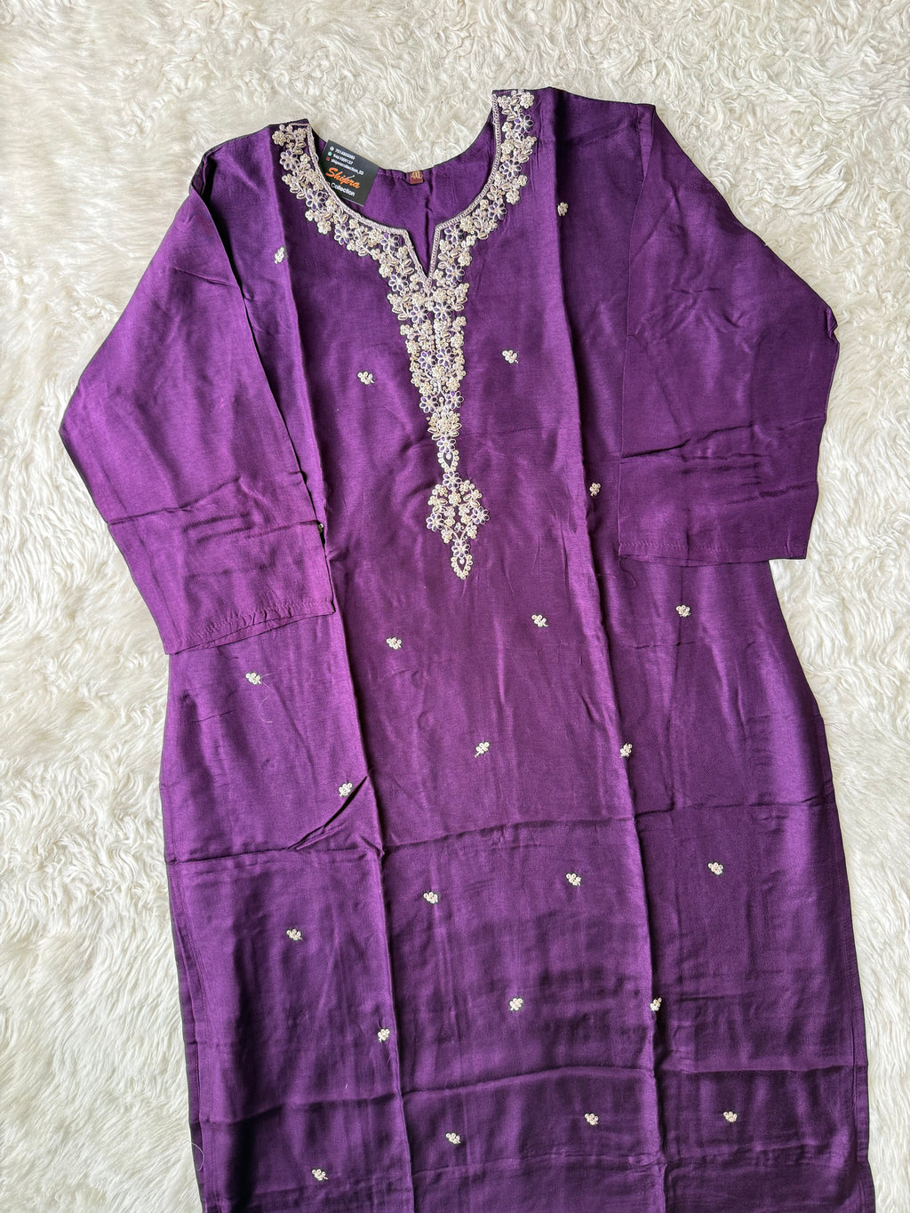 “Plus Size” Russian Silk Kurti Plazo Dupatta Set